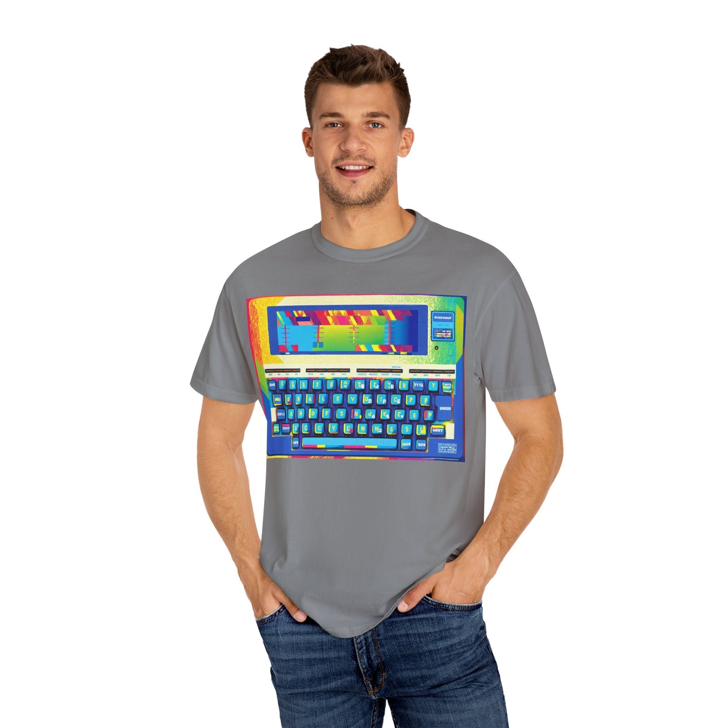 Classic Laptop PC T-Shirt - Print Art Multi-Color