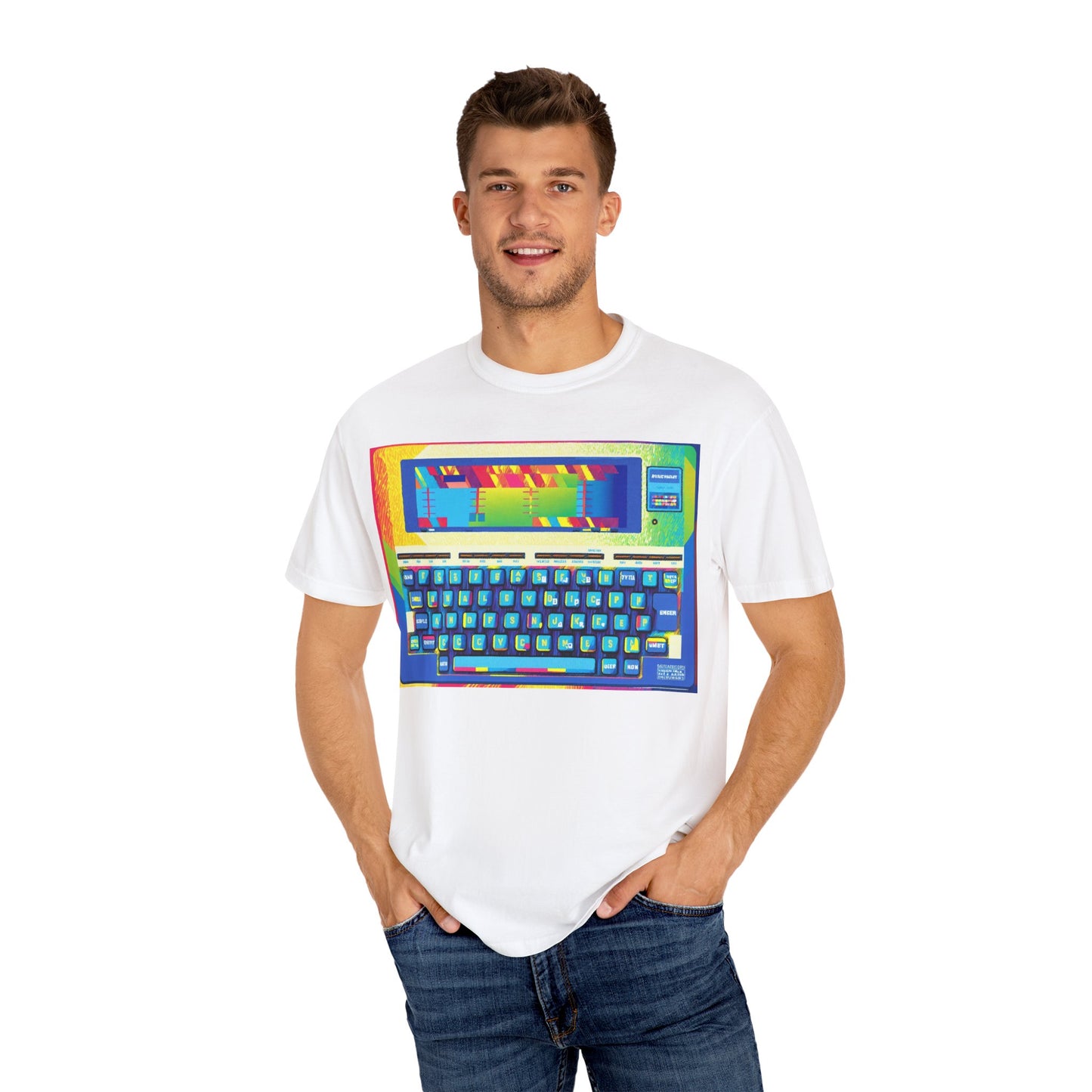 Classic Laptop PC T-Shirt - Print Art Multi-Color