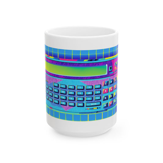 Vintage Computer Ceramic Mug | Classic Pocket PC Modern Art Multi-Color Design | Perfect for Tech Lovers