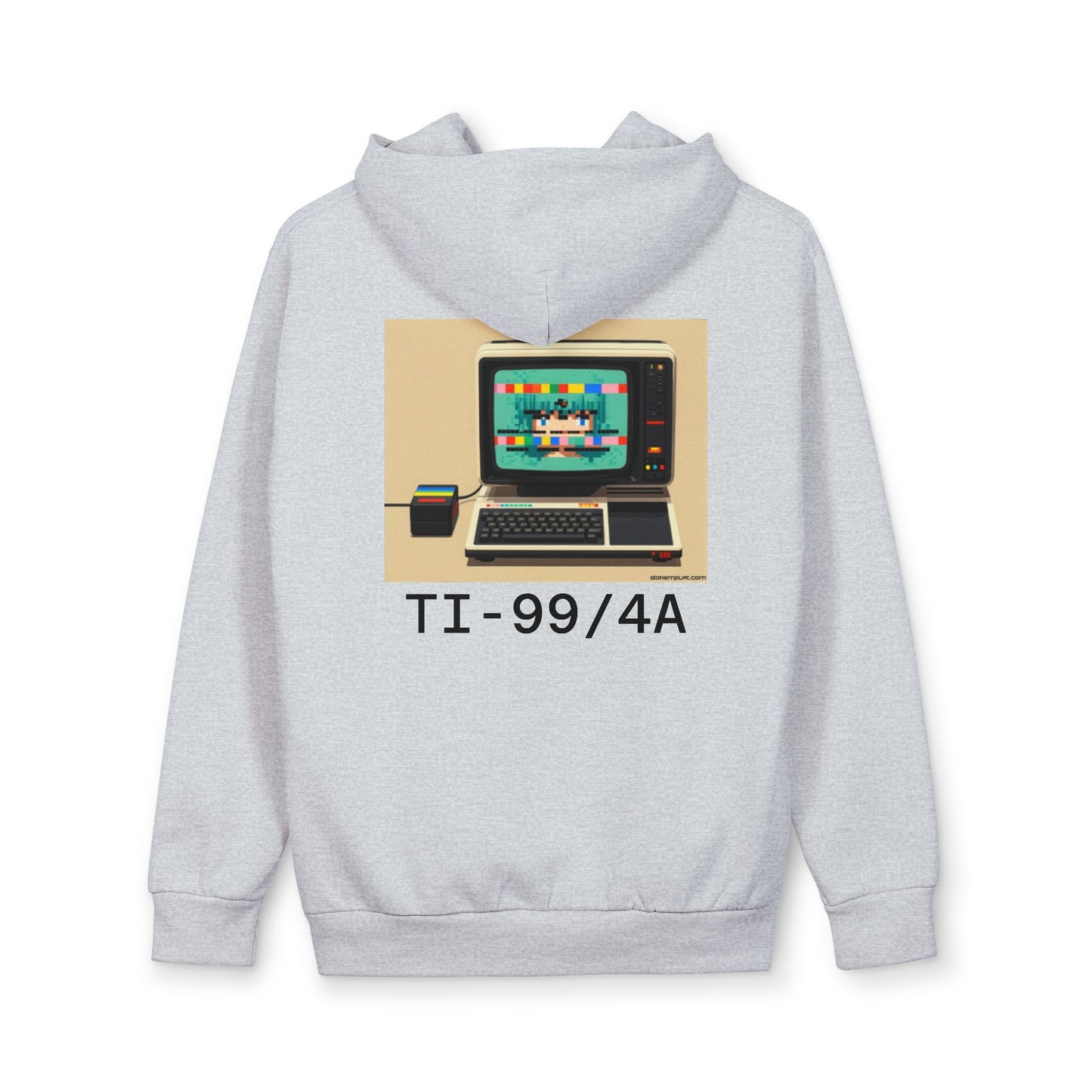 Retro Computer Hoodie — Vintage TI-99/4A Graphic Pullover