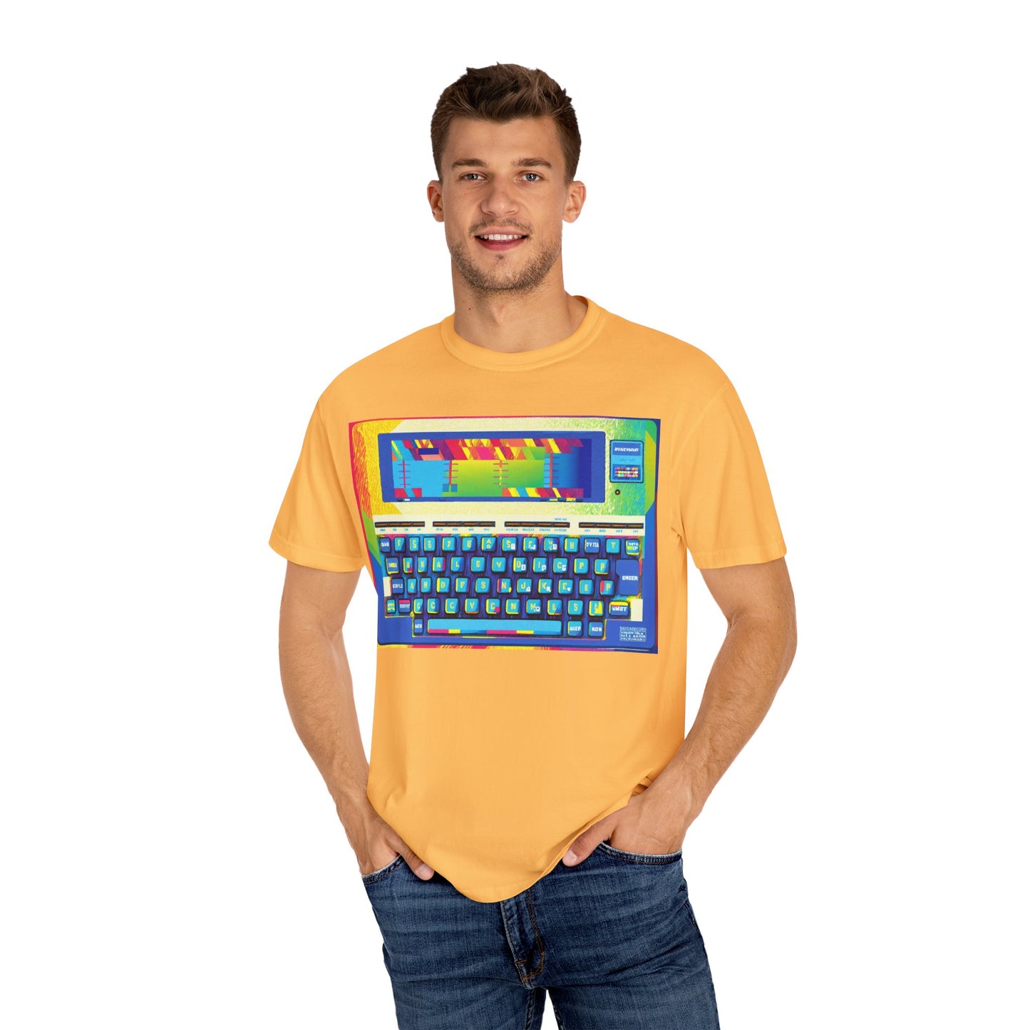 Classic Laptop PC T-Shirt - Print Art Multi-Color