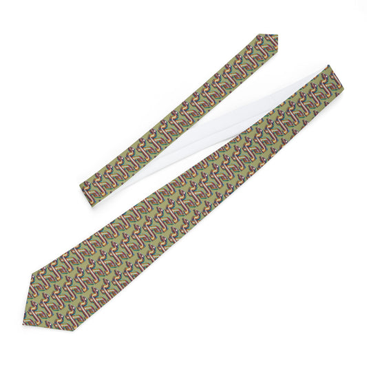 Dragon Cassic Computer Necktie | Vintage Style Accessory for Men, Gamer Gift, Formal Wear, Office Attire, Party Tie, Easter Celebration