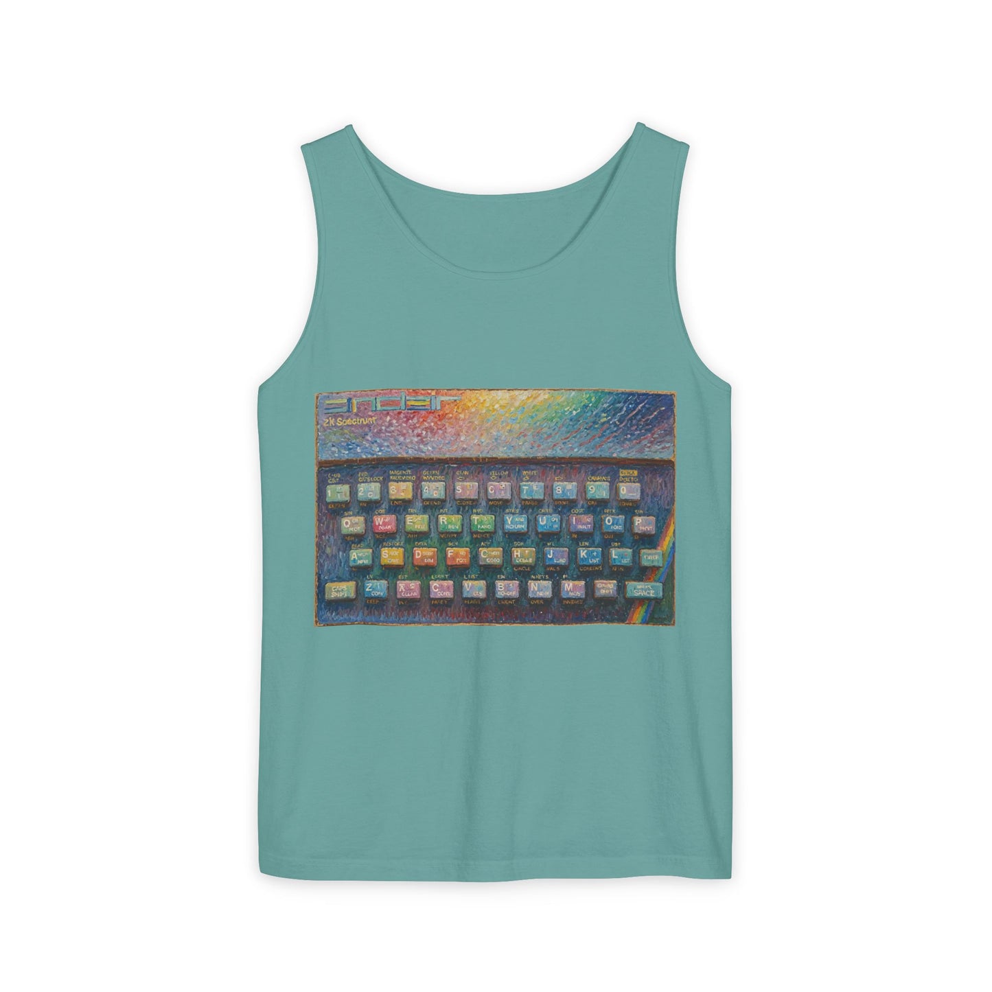 SINCLAIR ZX Spectrum Inspired Tank Top | Unisex Retro Graphic Tee for Tech Lovers, Summer Fashion, Gift for Nerds, Festival Wear, 80s Style