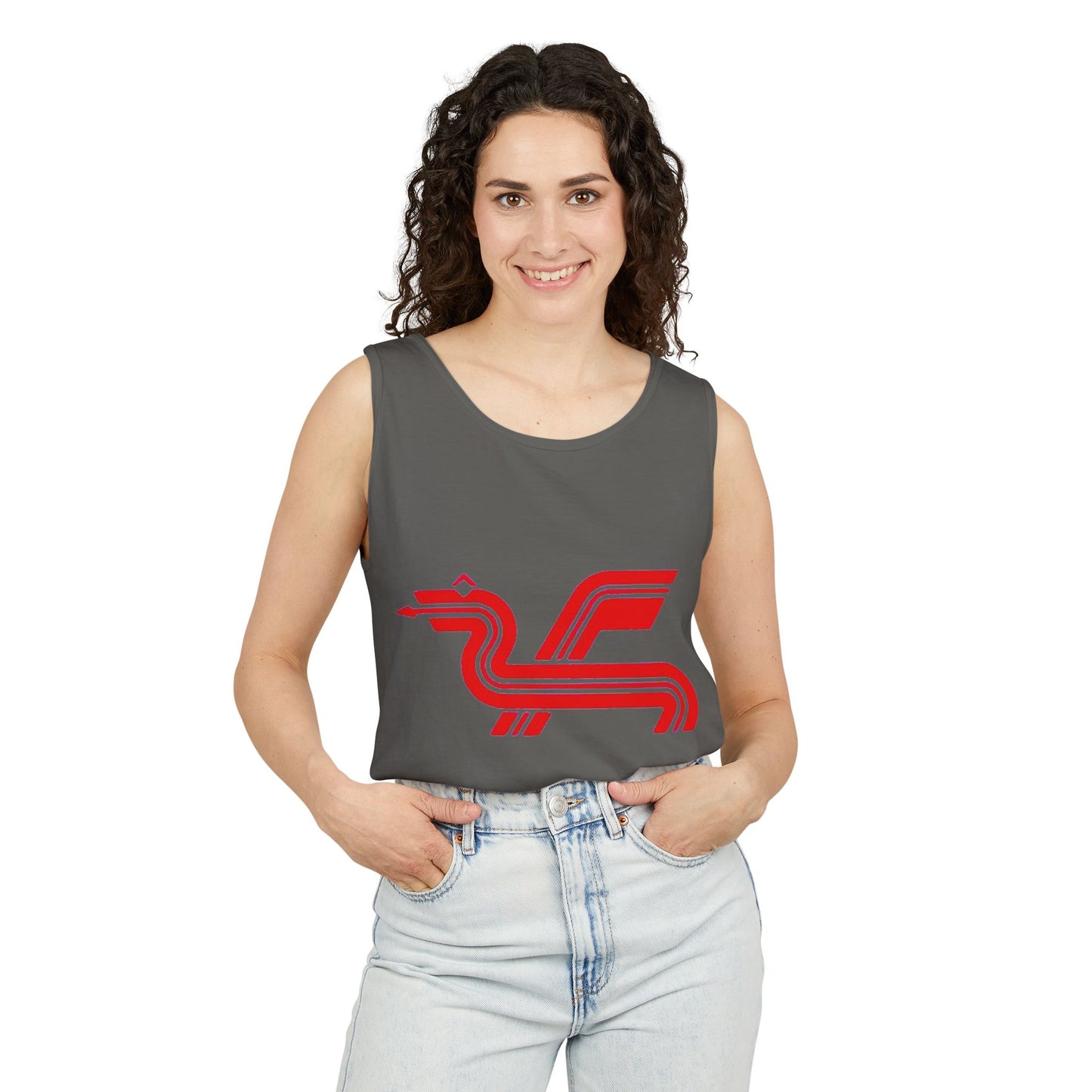 Classic 8 bit home computer inspired Tank Top | Monochrome Art | Unisex Retro Graphic Tee for Tech Lovers, Summer Fashion, Gift for Nerds, Festival Wear, 80s Style