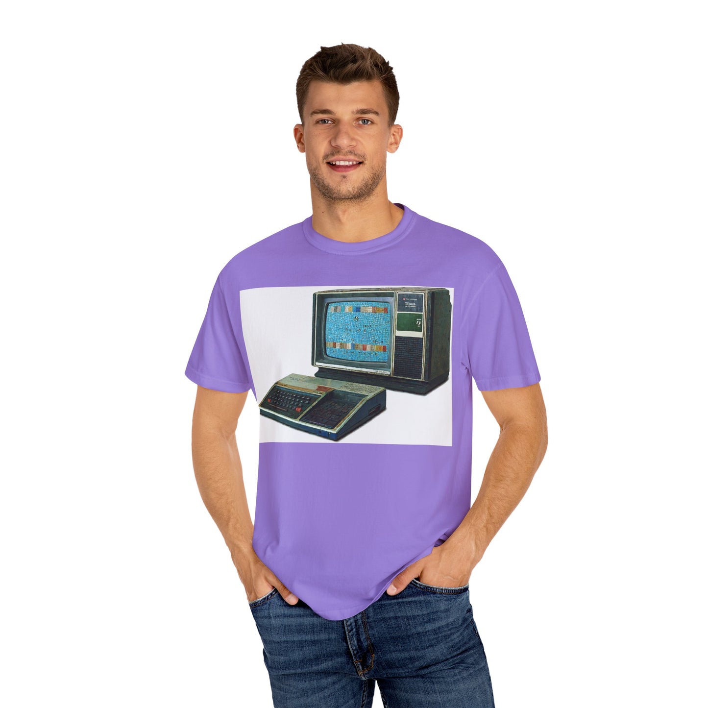 TI 99/4A Home Computer T-Shirt  | Mosaic Art Color | Ideal for tech enthusiasts and collectors