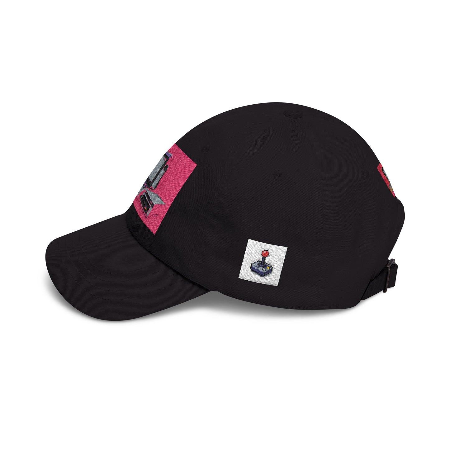 Game Controller Themed Computer Cap with Retro Red Winged Snake Logo - Vintage Athletic Baseball Hat