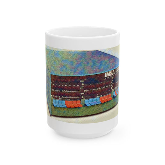 Vintage Computer Ceramic Mug | IMASAI 8080 Computer Paint Art Color Design | Perfect for Tech Lovers