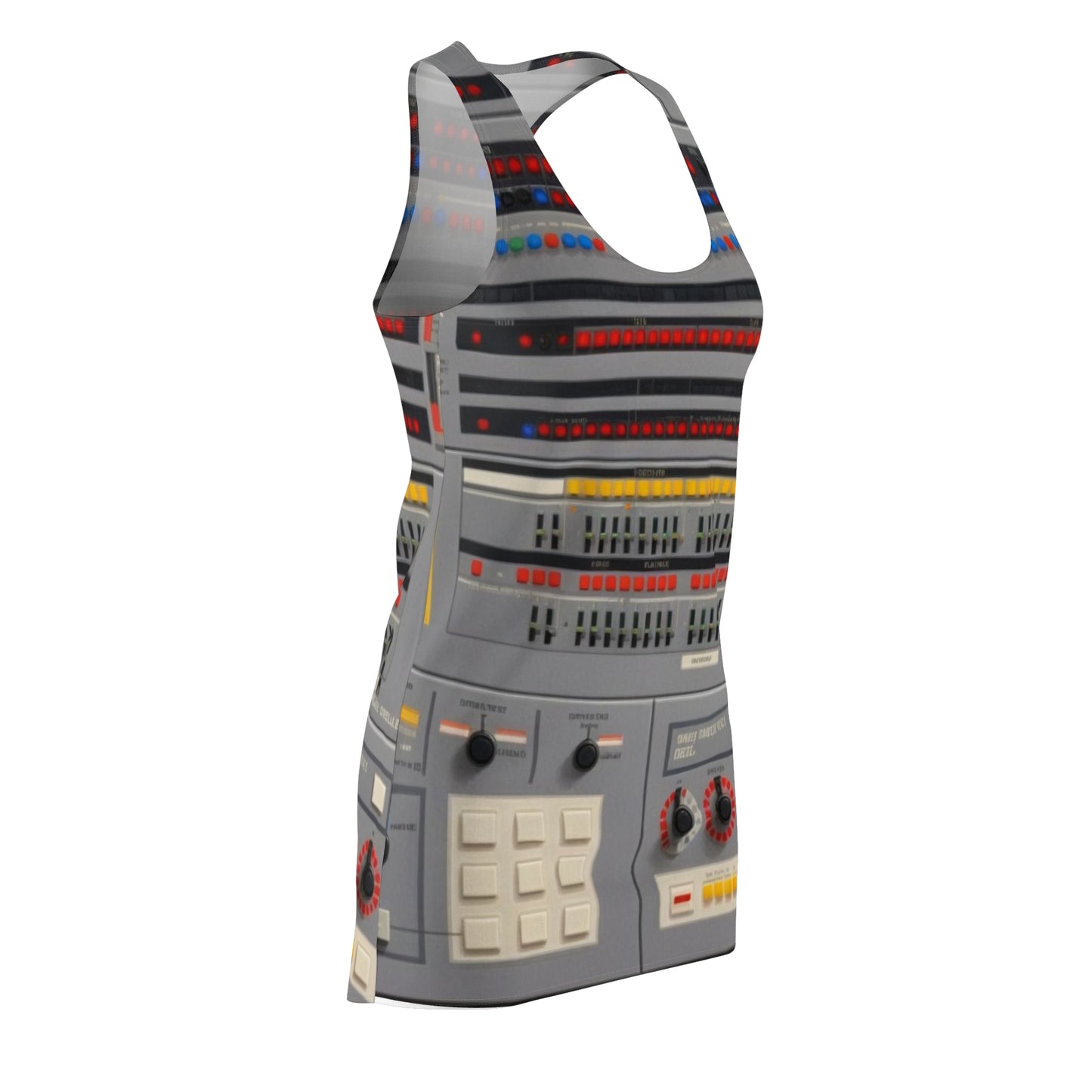 Electrifying Women's Racerback Mainframe Panel Dress, Tech Lover Dress, Fun Party Dress, Summer Vibes Dress, Festival Outfit, Unique Gift