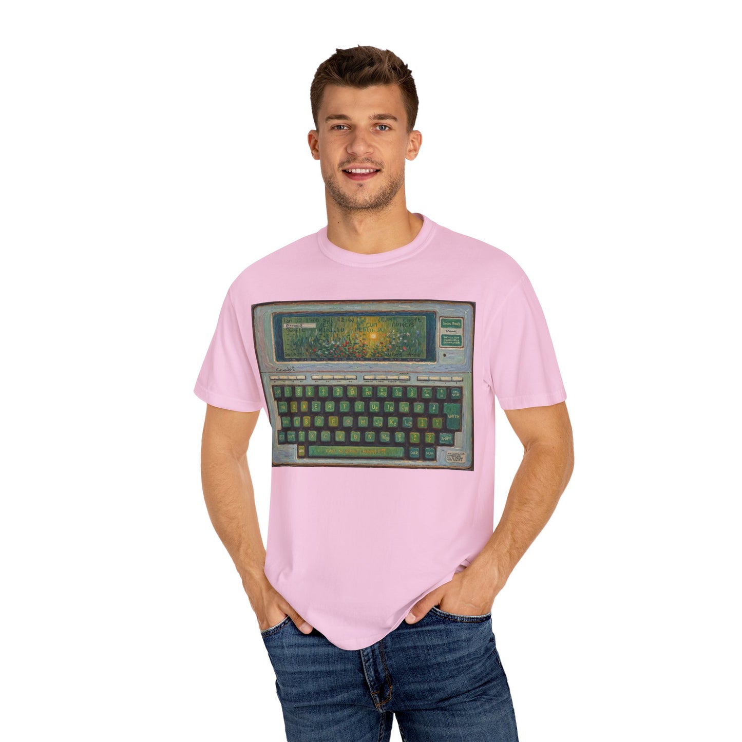Classic Laptop PC T-Shirt - Floral Art Color