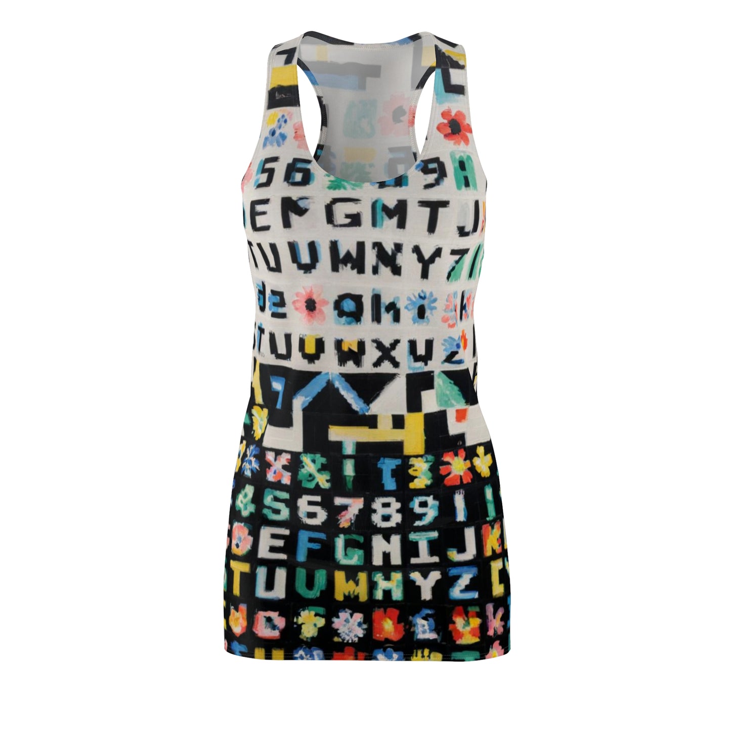 8 Bit Sprite Themed Women's Racerback Dress, Tech Lover Dress, Fun Party Dress, Summer Vibes Dress, Festival Outfit, Unique Gift