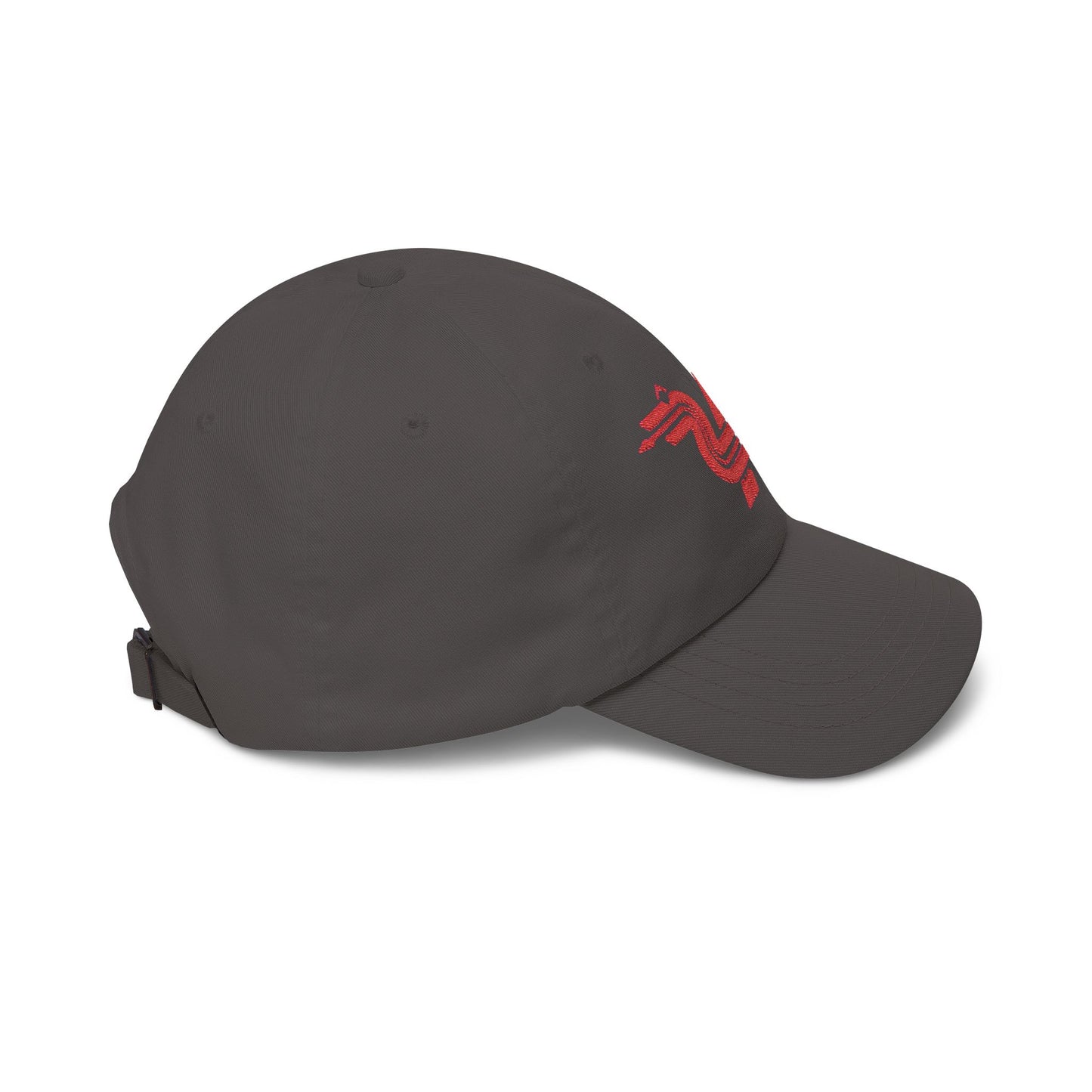 Dragon Computers Cap with Retro Red Winged Snake Logo - Vintage Athletic Baseball Hat