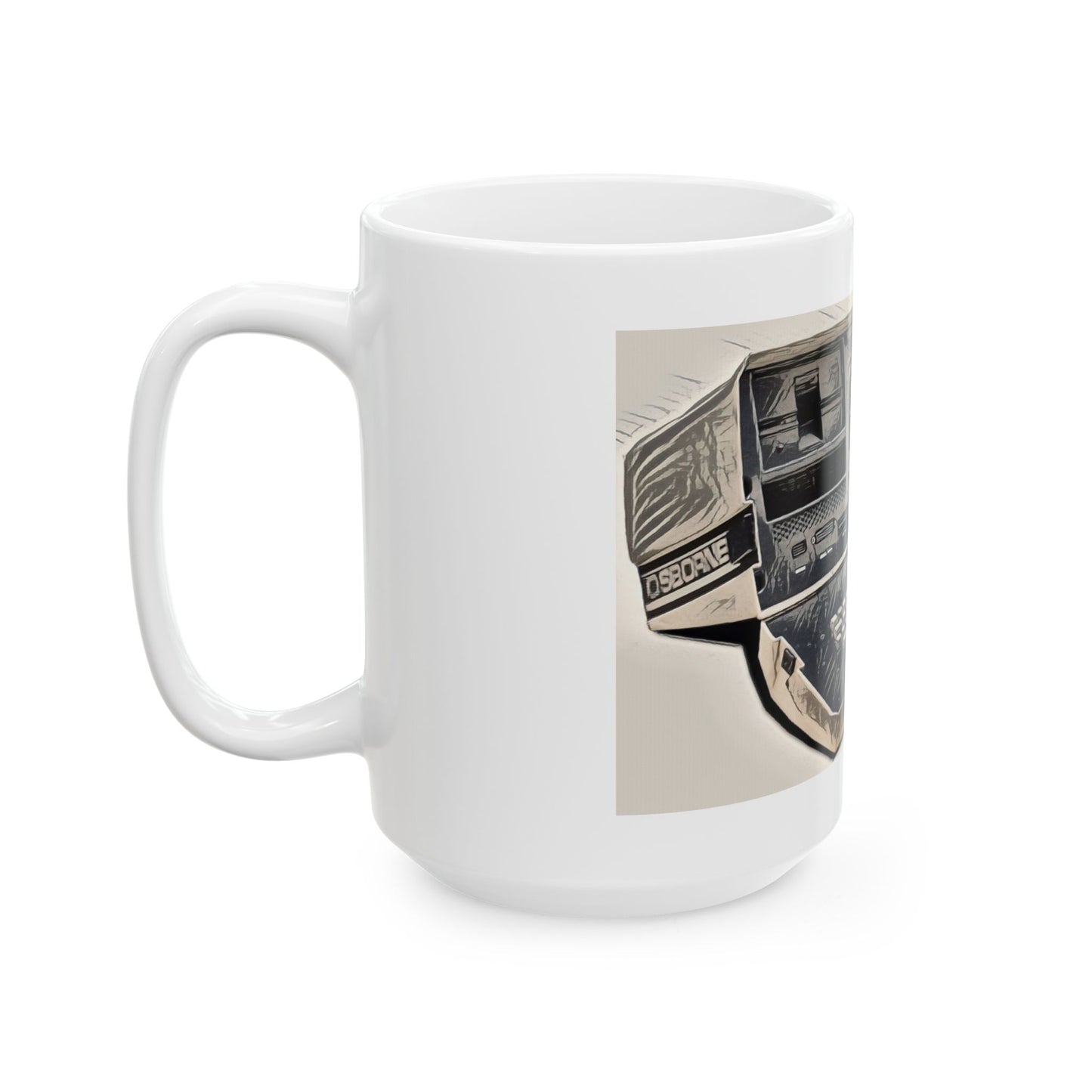 Vintage Computer Ceramic Mug | OSBORNE Computer Ink Art Design | Perfect for Tech Lovers