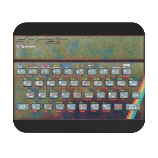 ZX Spectrum Inspired Mouse Pad, Paint-Color Art, Vintage Tech Desk Accessory, Gaming Gift, Home Office Decor.