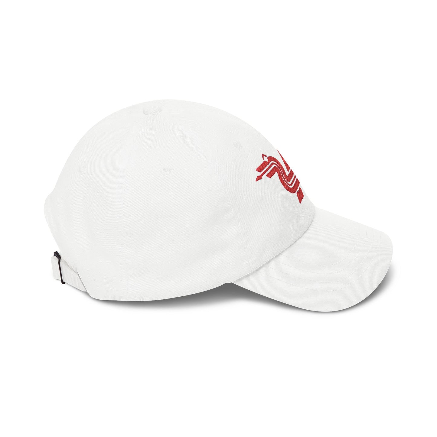 Dragon Computers Cap with Retro Red Winged Snake Logo - Vintage Athletic Baseball Hat