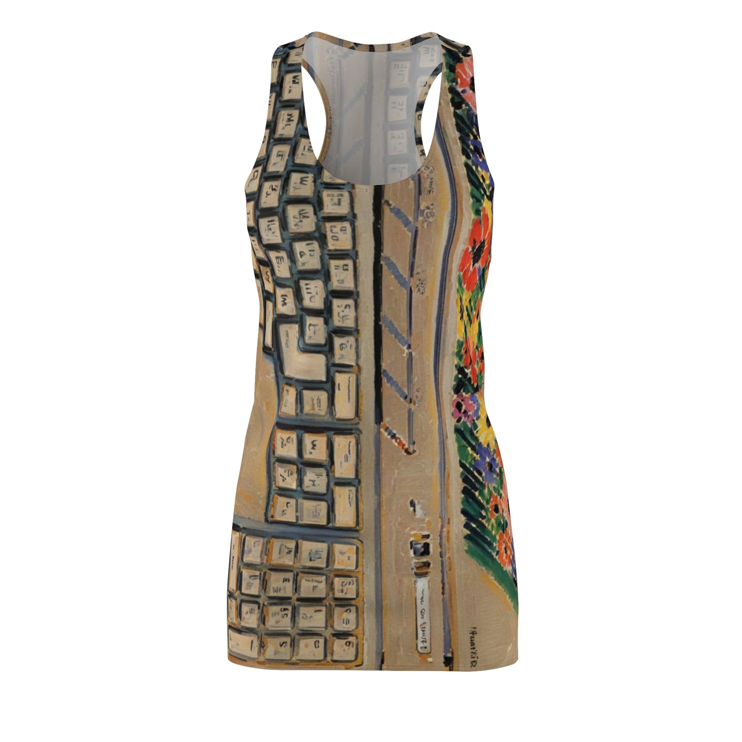 Electrifying Women's Racerback Home Computer Dress, Tech Lover Dress, Fun Party Dress, Summer Vibes Dress, Festival Outfit, Unique Gift