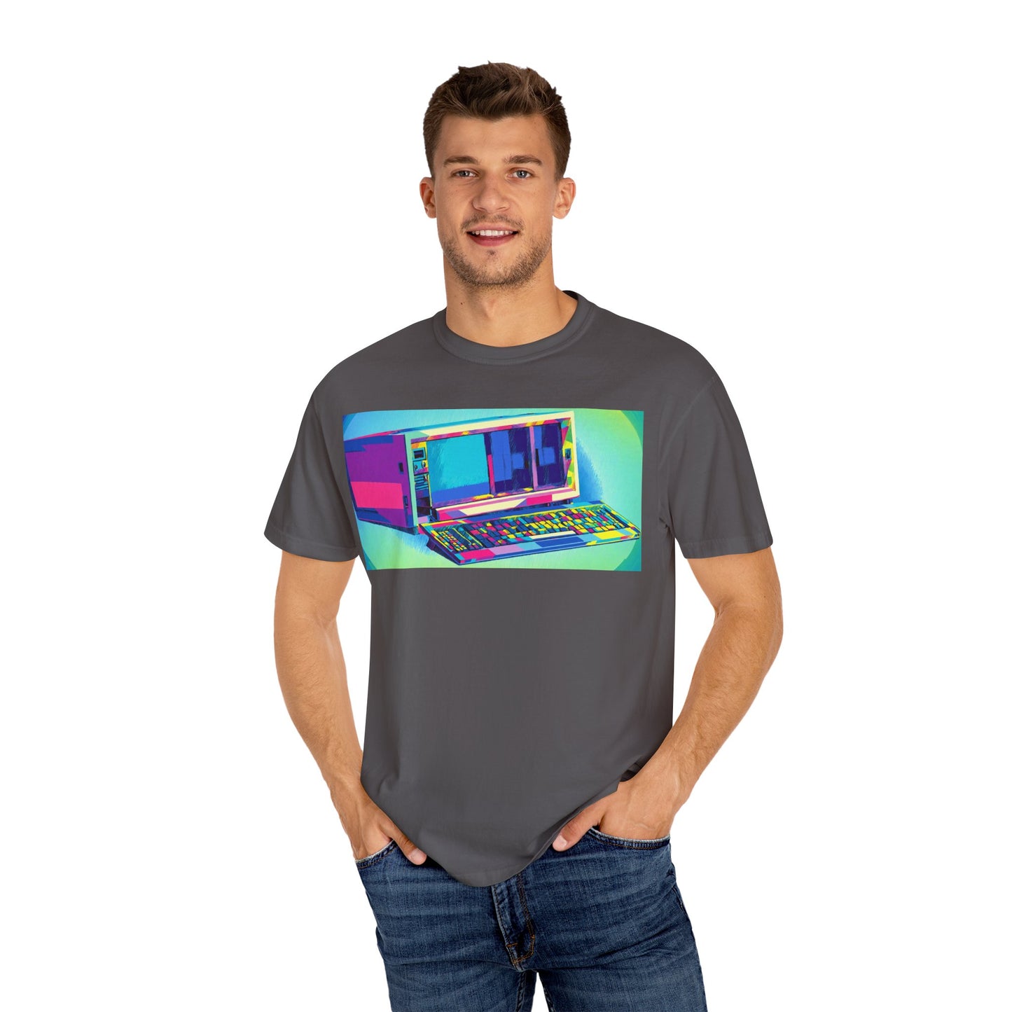 Classic Luggable PC T-Shirt - Print Art Multi-Color