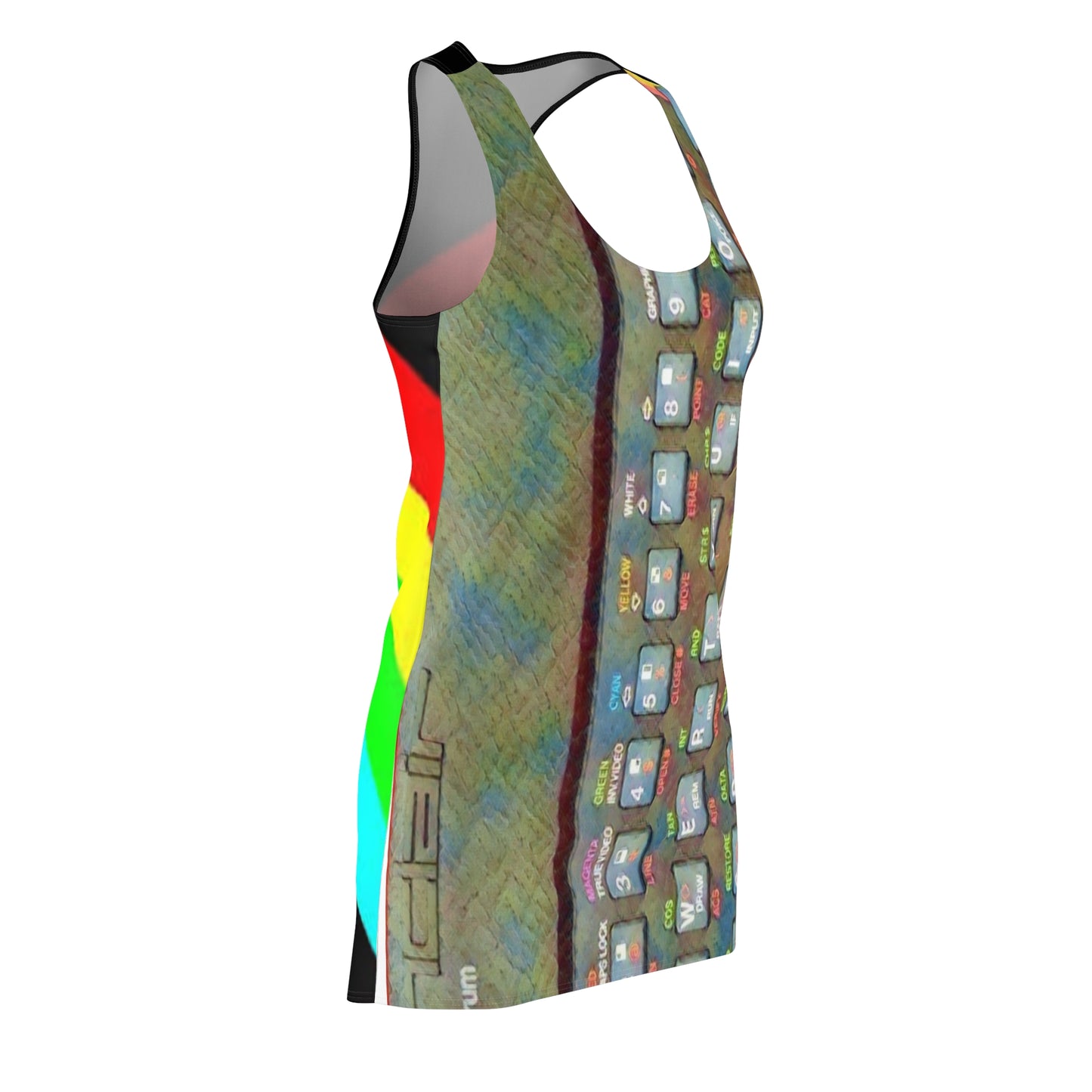 ZX Spectrum Theme Women's Racerback Dress, Tech Lover Dress, Fun Party Dress, Summer Vibes Dress, Festival Outfit, Unique Gift