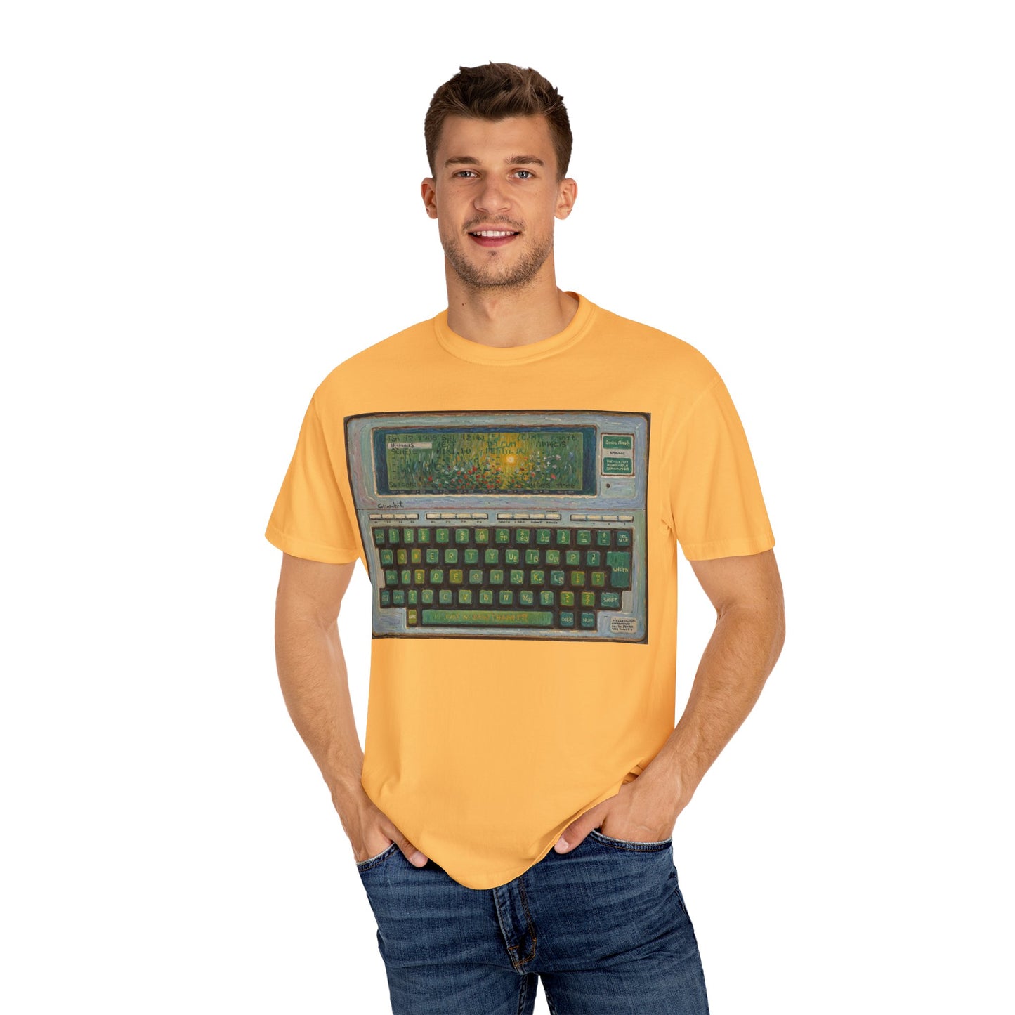 Classic Laptop PC T-Shirt - Floral Art Color