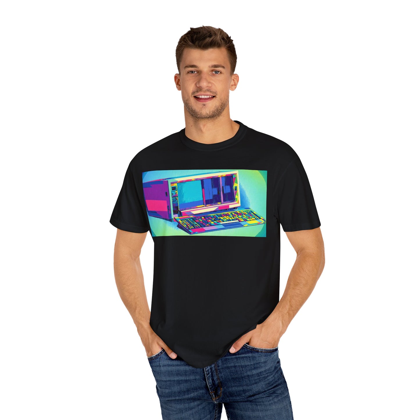 Classic Luggable PC T-Shirt - Print Art Multi-Color