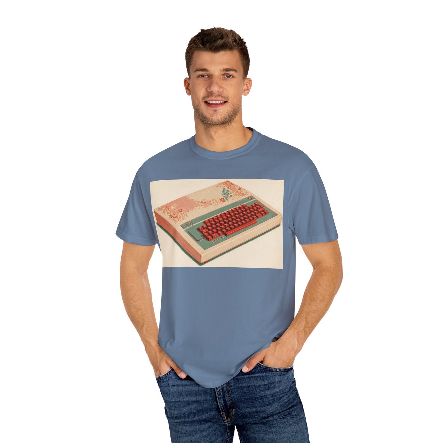 Classic Micro Computer T-Shirt - Floral Art Color