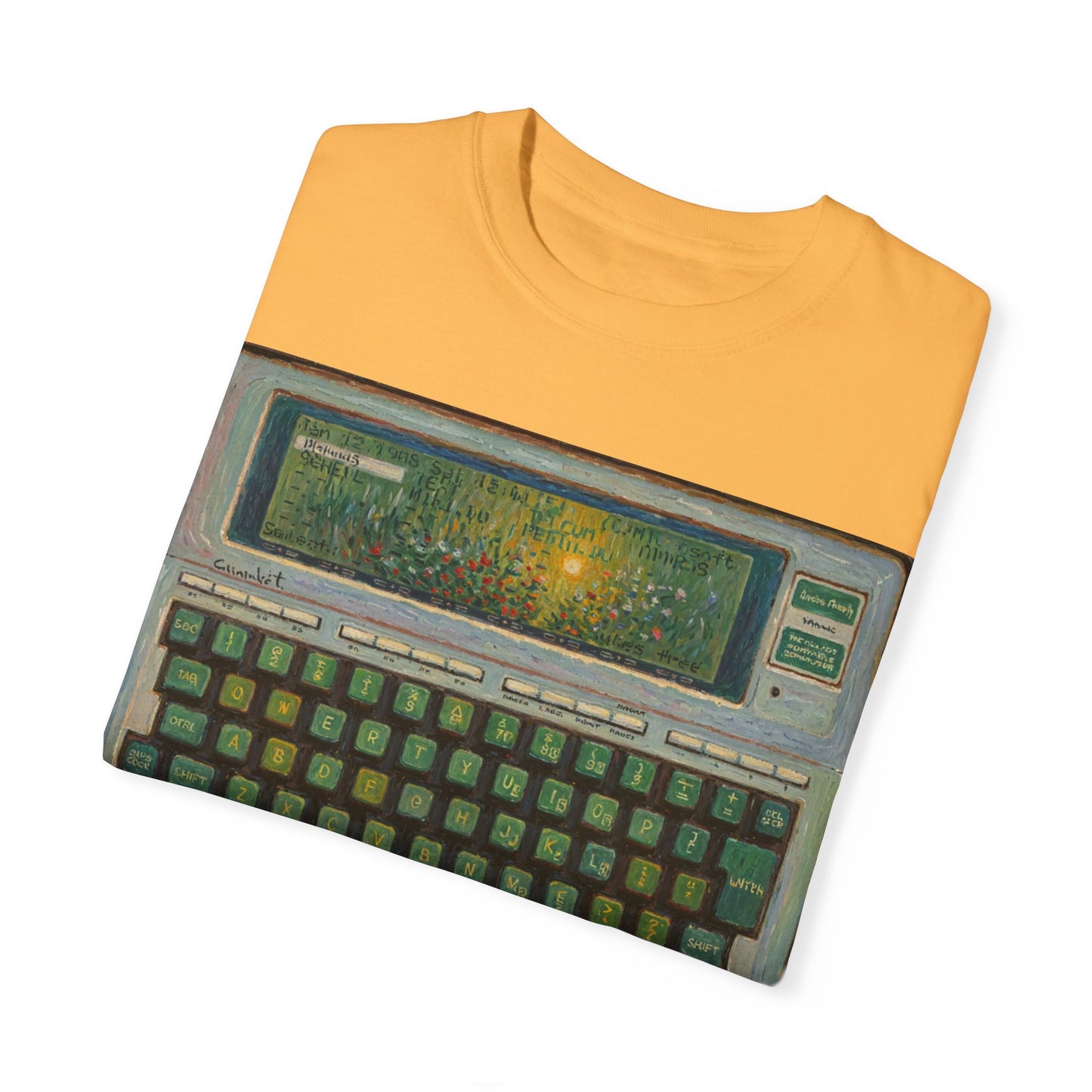 Classic Laptop PC T-Shirt - Floral Art Color