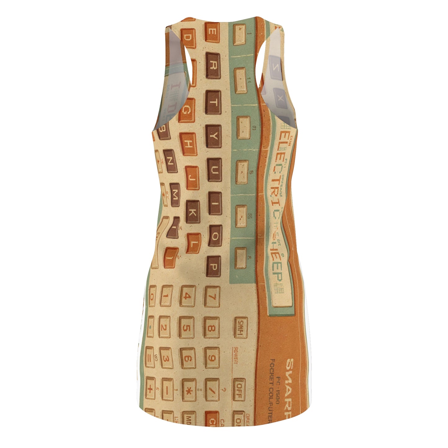 Electrifying Women's Racerback Pocket Computer Dress, Tech Lover Dress, Fun Party Dress, Summer Vibes Dress, Festival Outfit, Unique Gift