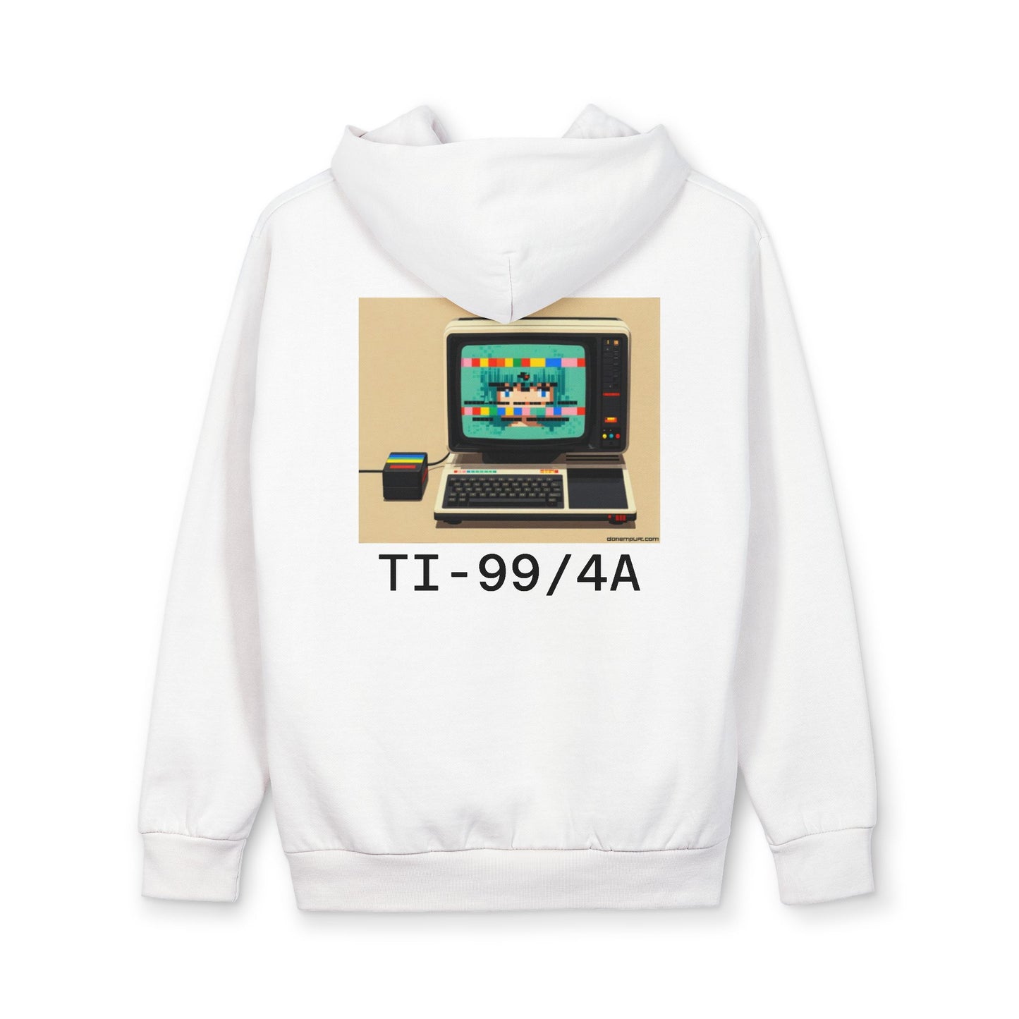 Retro Computer Hoodie — Vintage TI-99/4A Graphic Pullover