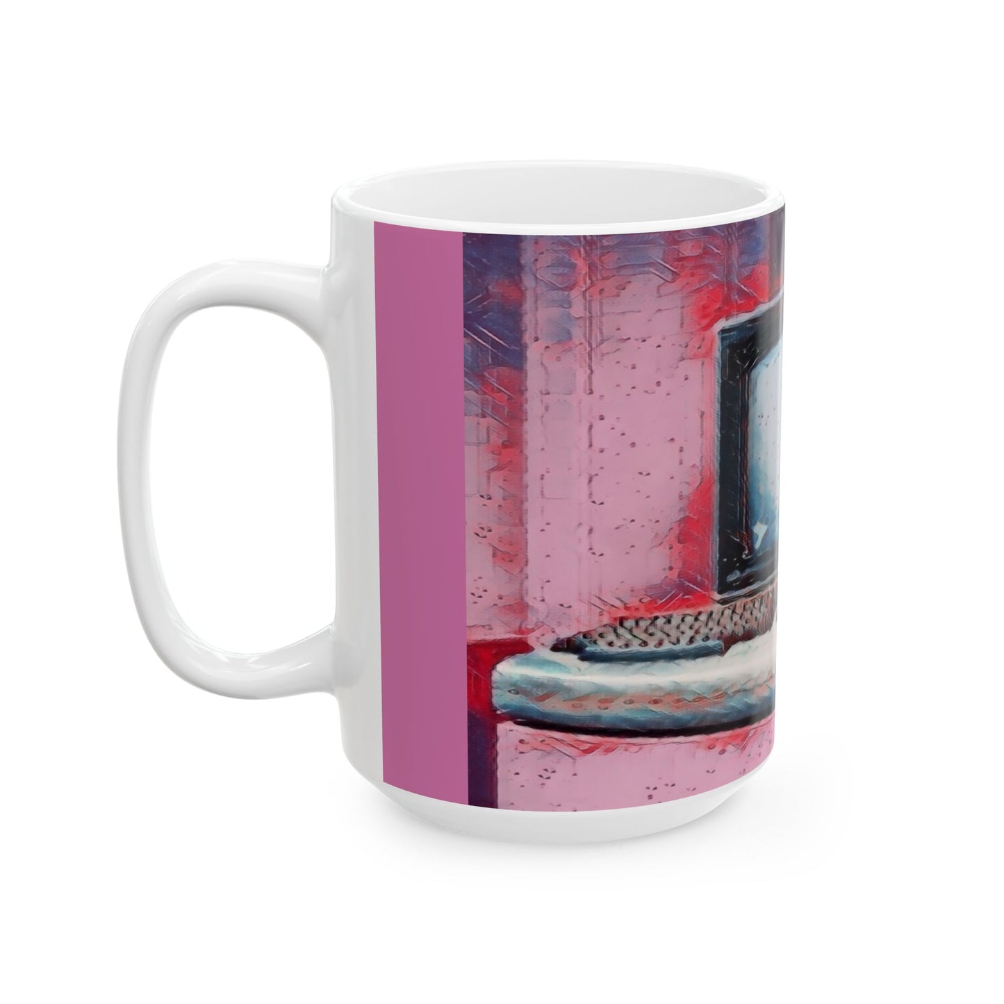 8 Bit Home Computer in Oil Style | Pink Color |  Perfect for Tech Lovers