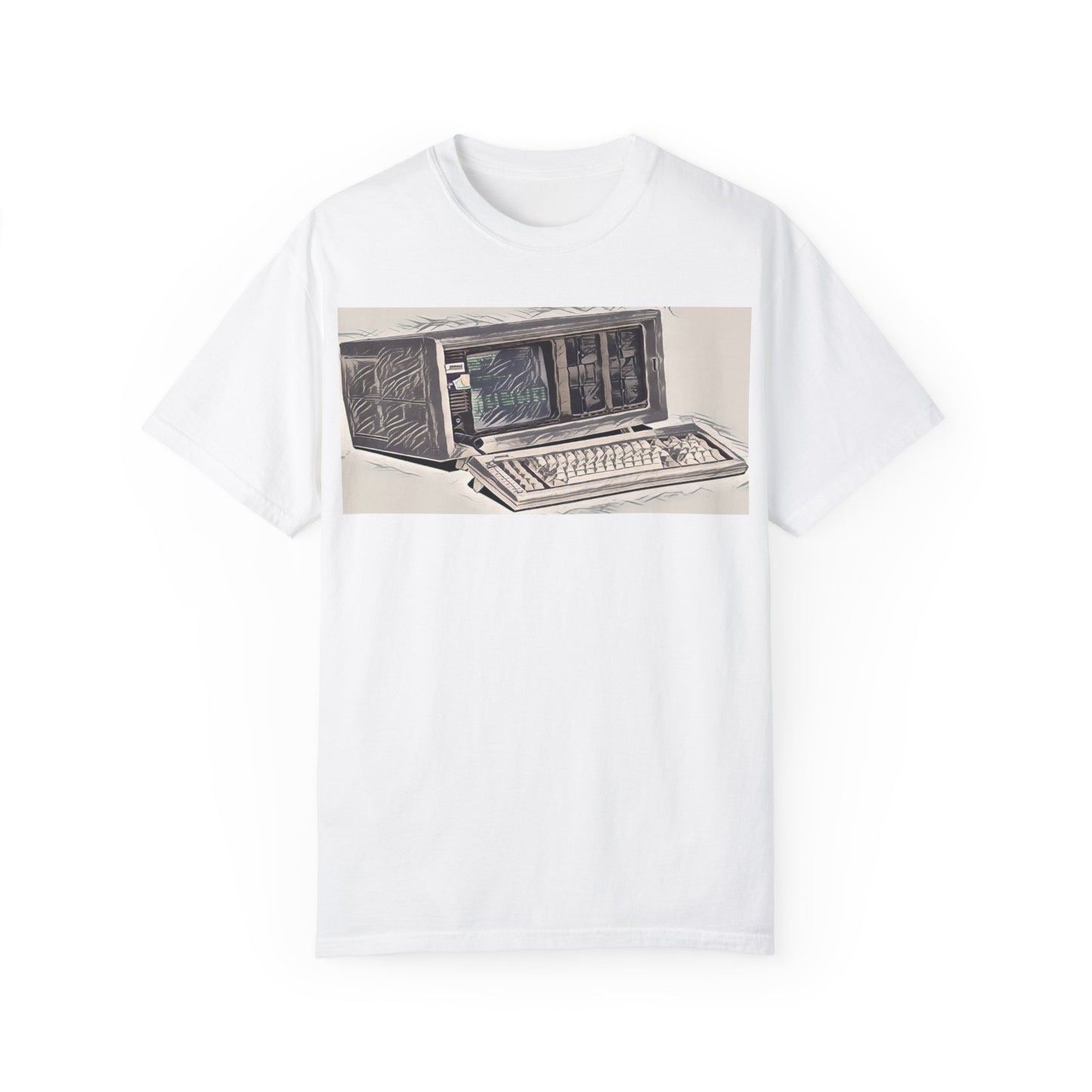 Classic Luggable PC T-Shirt - Ink Art Monochrome