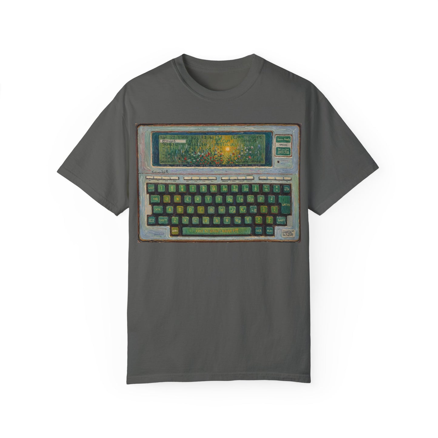 Classic Laptop PC T-Shirt - Floral Art Color