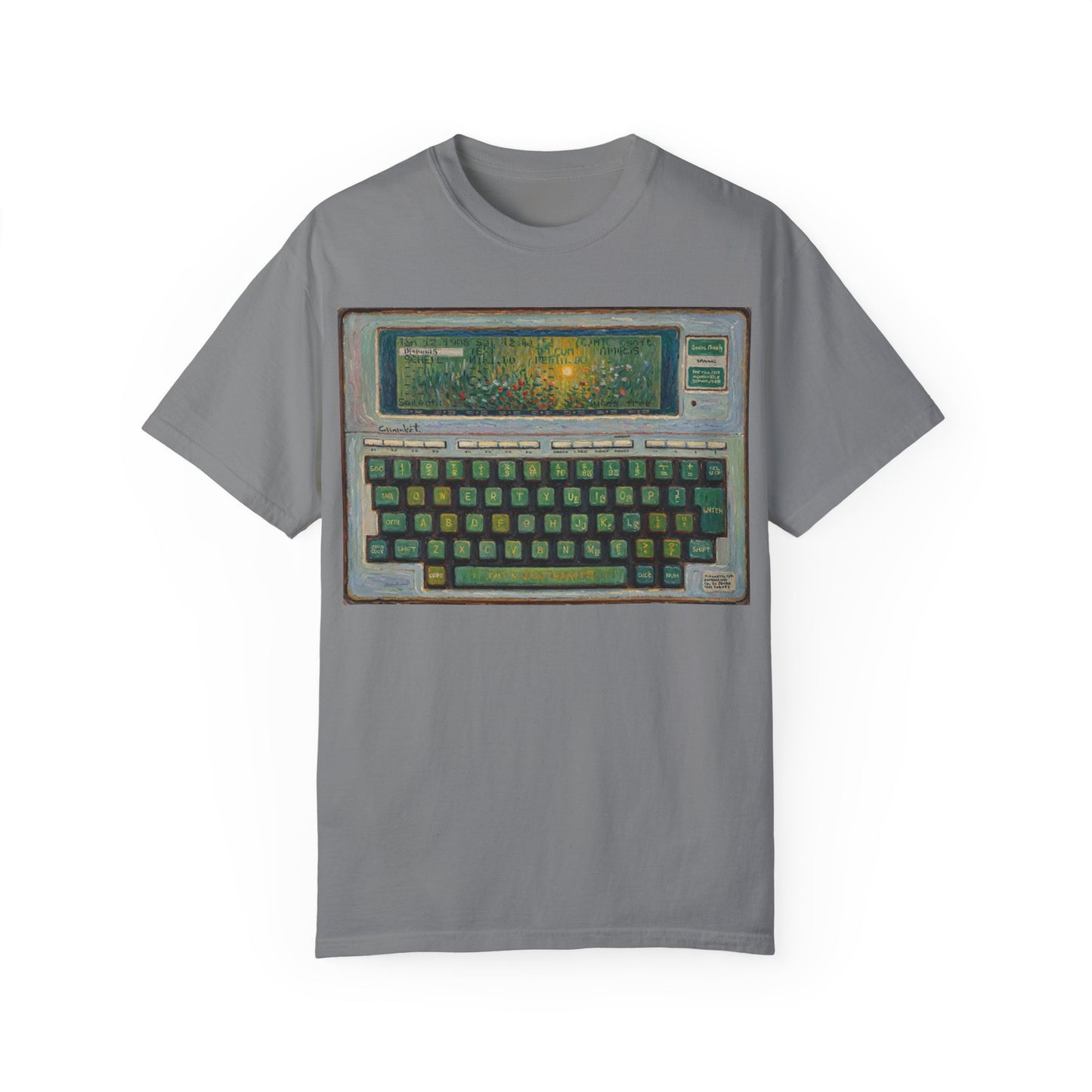 Classic Laptop PC T-Shirt - Floral Art Color