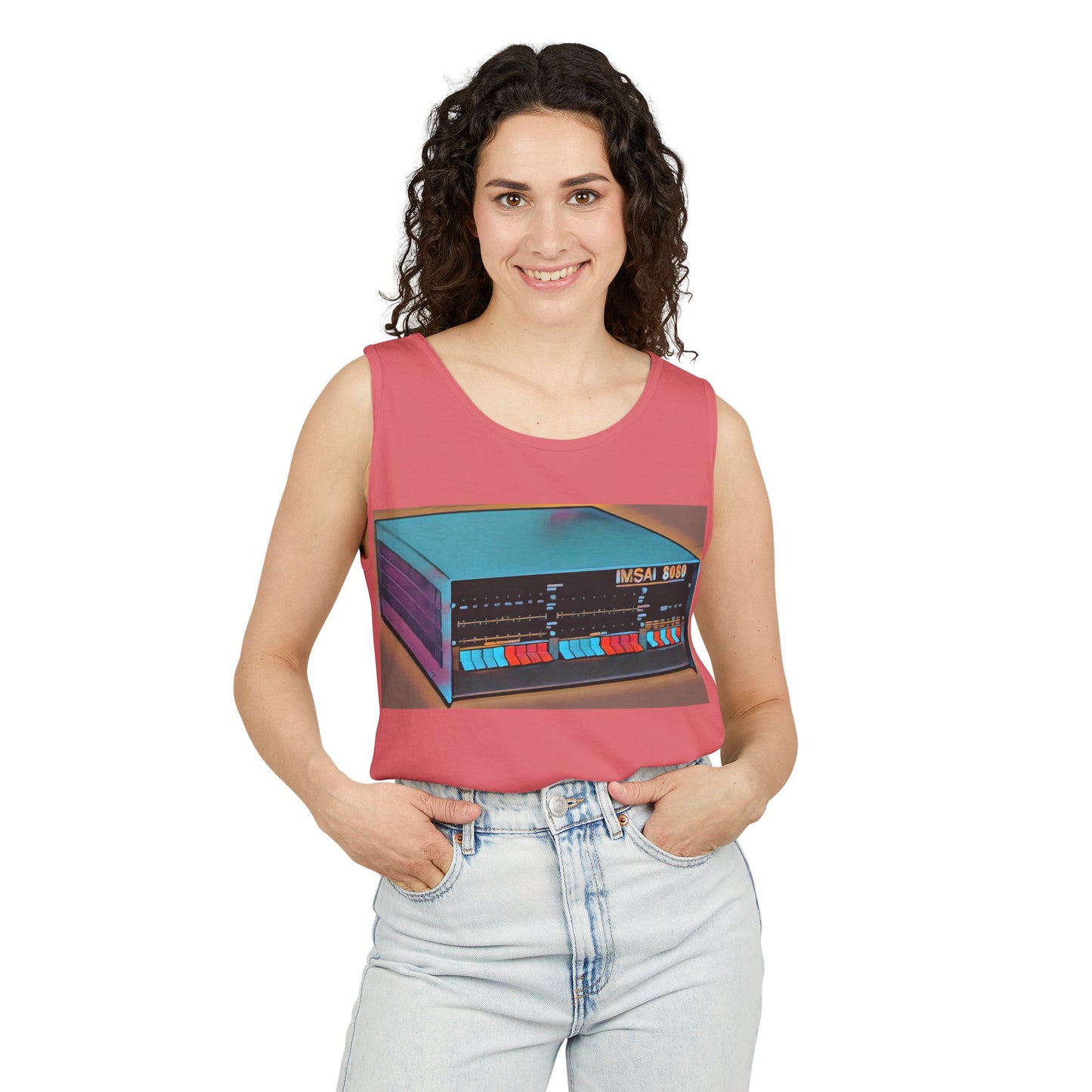 IMSAI 8080 Inspired Tank Top | Unisex Retro Graphic Tee for Tech Lovers, Summer Fashion, Gift for Nerds, Festival Wear, 80s Style