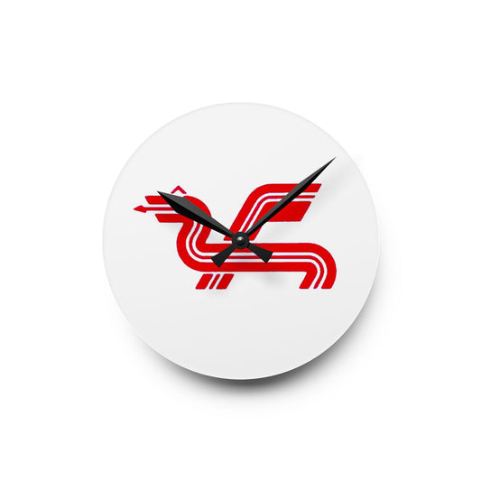 Dragon Computer Acrylic Wall Clock — Vintage PC Icons Desk Decor