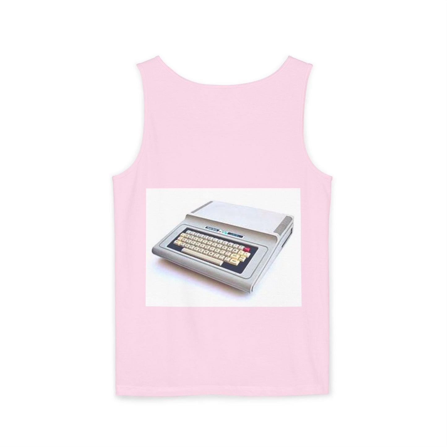 TRS-80 CoCo Themed Tank Top | Monochrome Art | Unisex Retro Graphic Tee for Tech Lovers, Summer Fashion, Gift for Nerds, Festival Wear, 80s Style