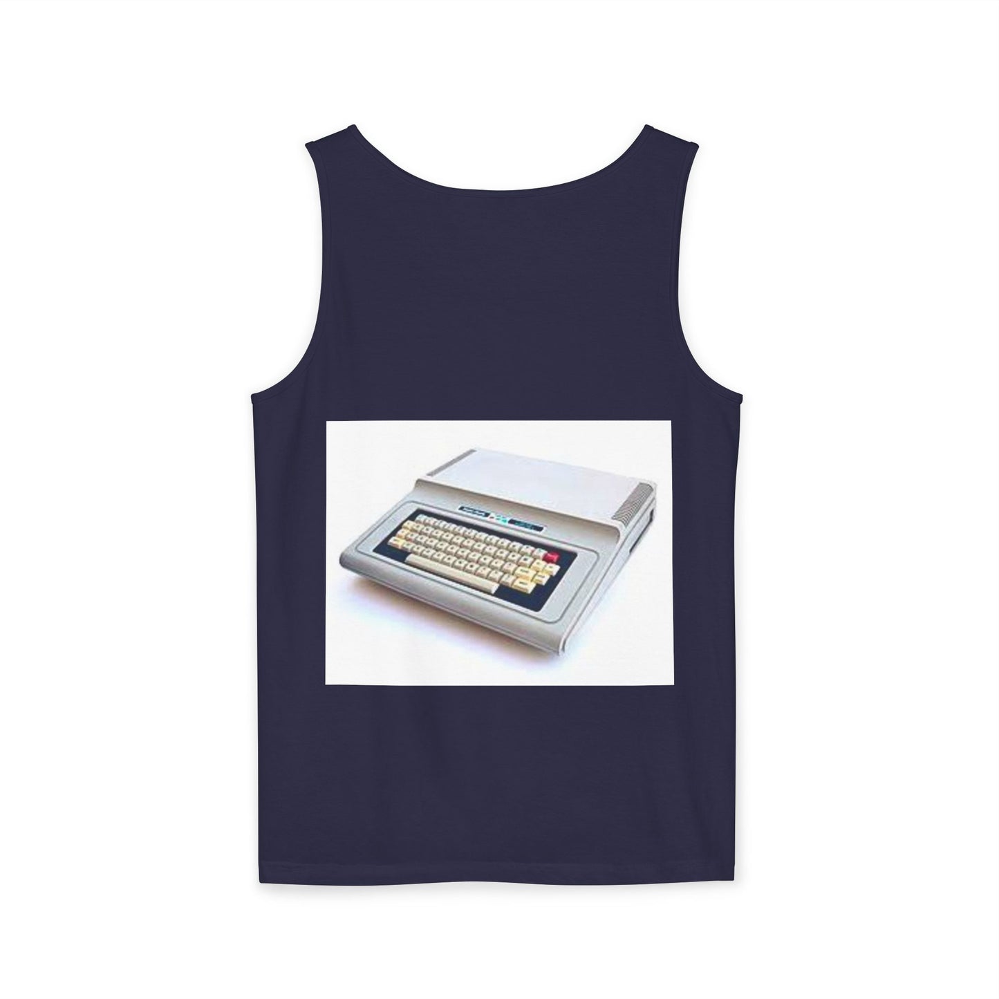 TRS-80 CoCo Themed Tank Top | Monochrome Art | Unisex Retro Graphic Tee for Tech Lovers, Summer Fashion, Gift for Nerds, Festival Wear, 80s Style