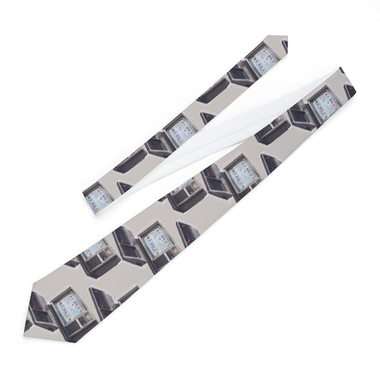 Home Computer Necktie | Vintage Style Accessory for Men, Gamer Gift, Formal Wear, Office Attire, Party Tie, Easter Celebration
