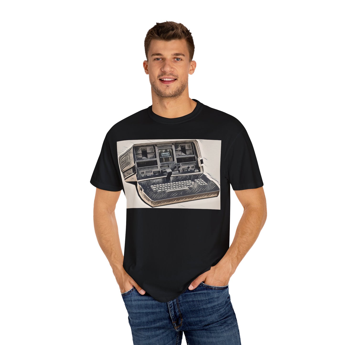 OSBORNE Computer T-Shirt - Ink Art Monochrome