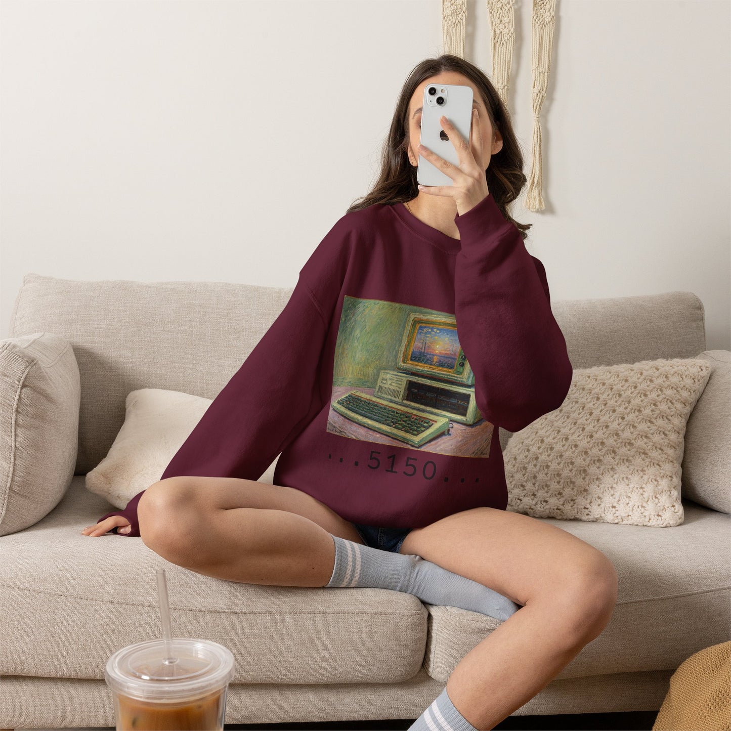 Classic PC Themed Crewneck Sweatshirt - 5150 Vintage PC Graphic