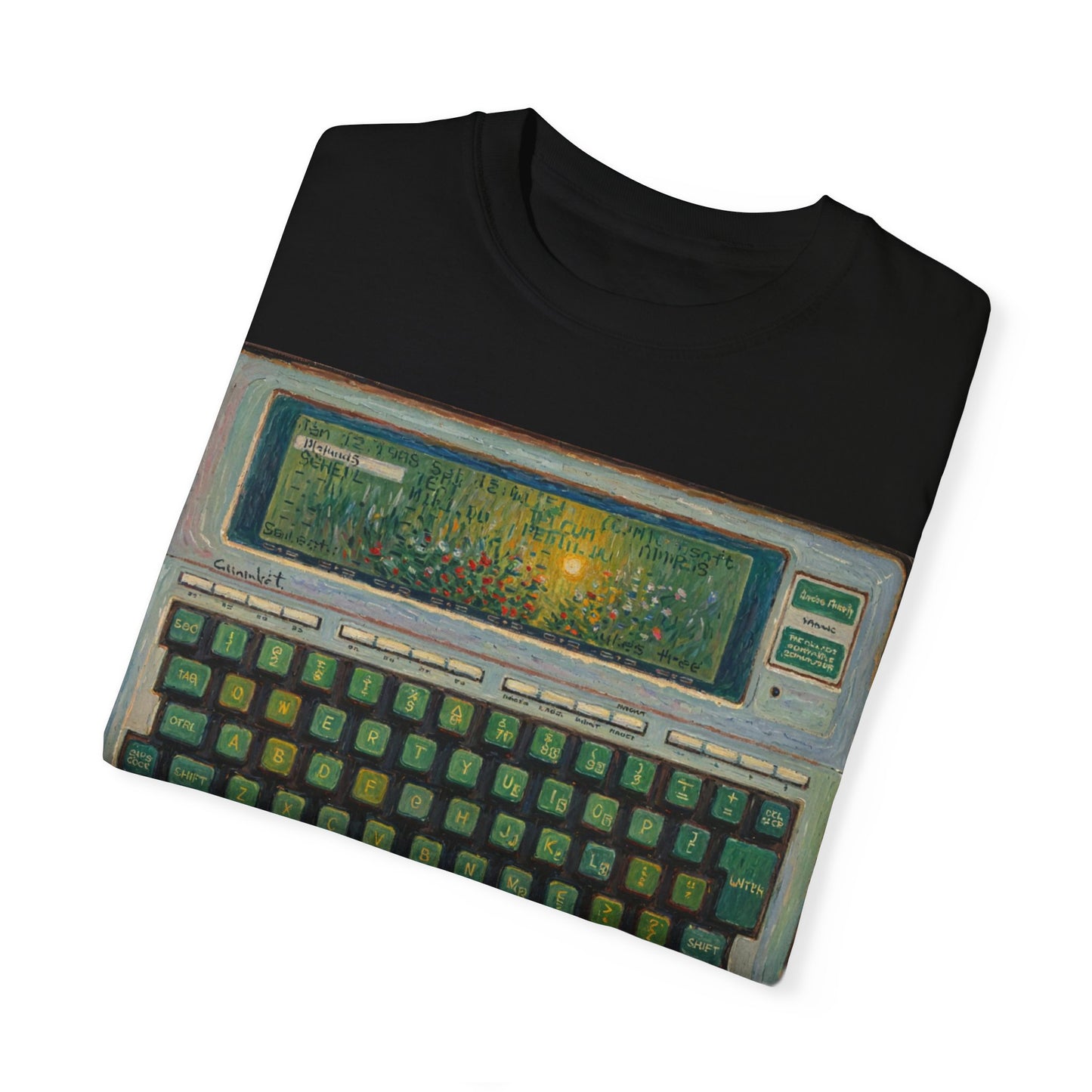 Classic Laptop PC T-Shirt - Floral Art Color