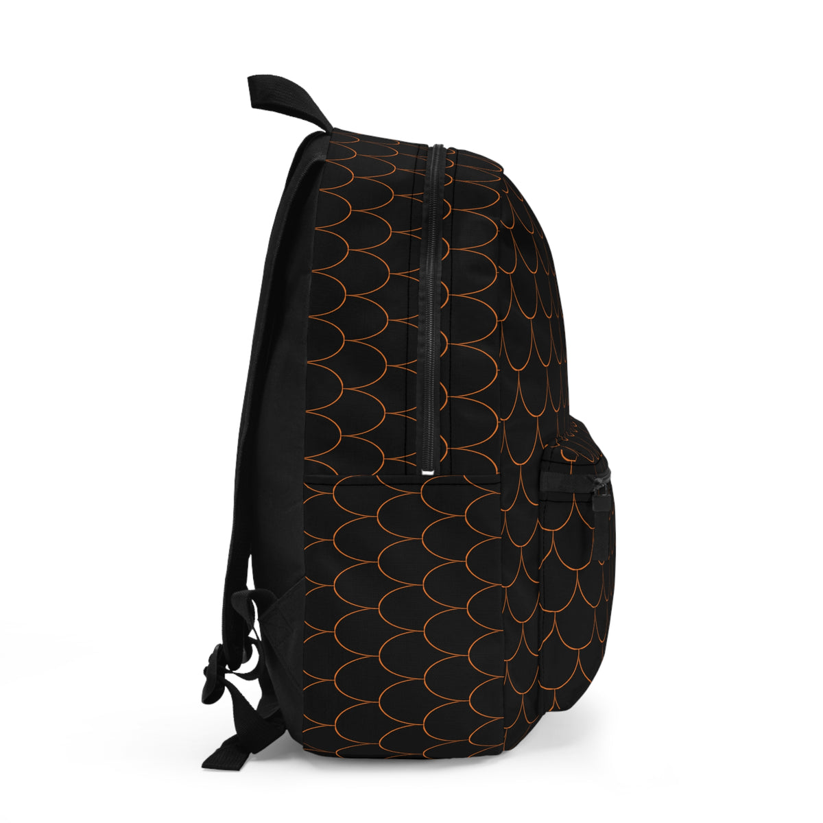 Semi Parabola Pattern Backpack - plain Orange