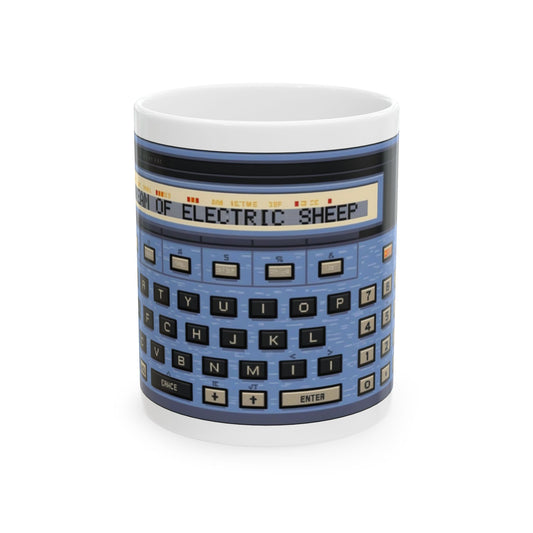 Vintage Computer Ceramic Mug | Classic Pocket Computer Pixel Art Color Design | "I DREAM OF ELECTRIC SHEEP" | Perfect for Tech Lovers