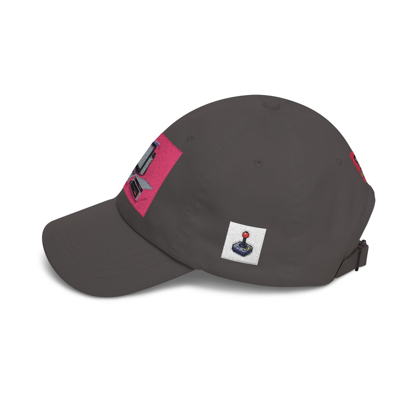 Game Controller Themed Computer Cap with Retro Red Winged Snake Logo - Vintage Athletic Baseball Hat
