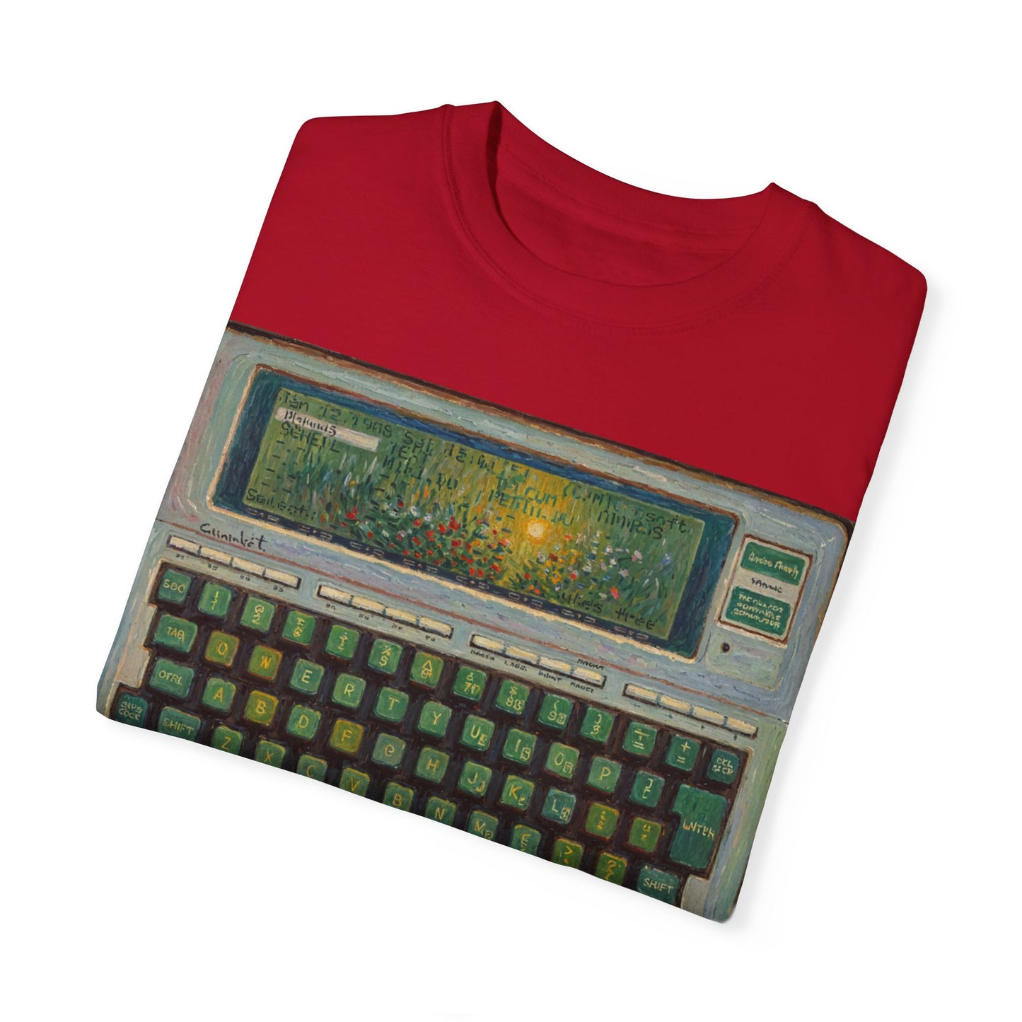 Classic Laptop PC T-Shirt - Floral Art Color