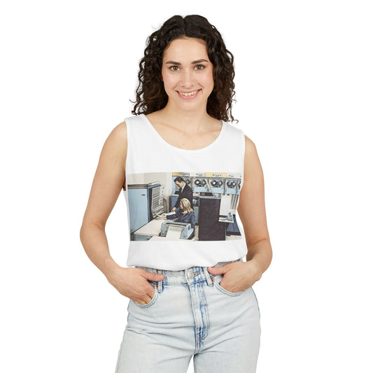 Mainframe Inspired Tank Top | Unisex Retro Graphic Tee for Tech Lovers, Summer Fashion, Gift for Nerds, Festival Wear, 80s Style