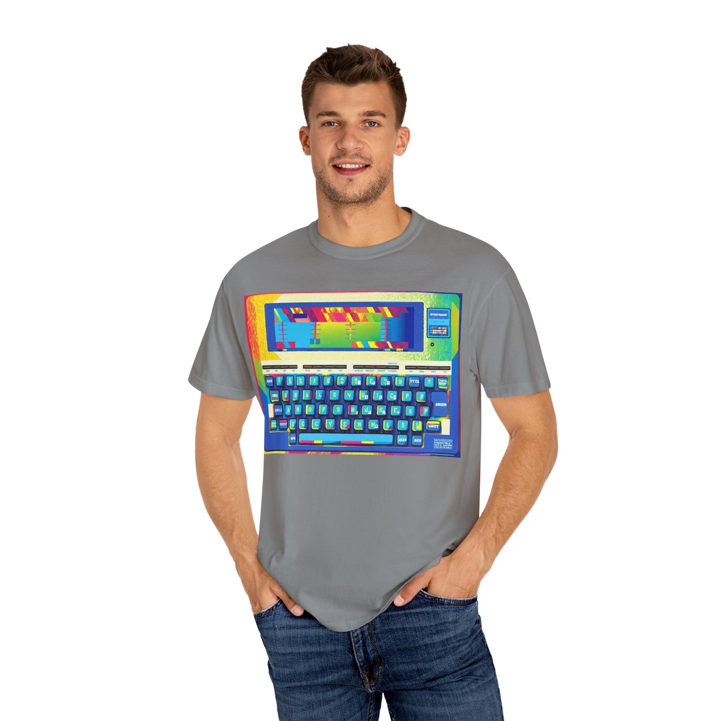 Classic Laptop PC T-Shirt - Print Art Multi-Color