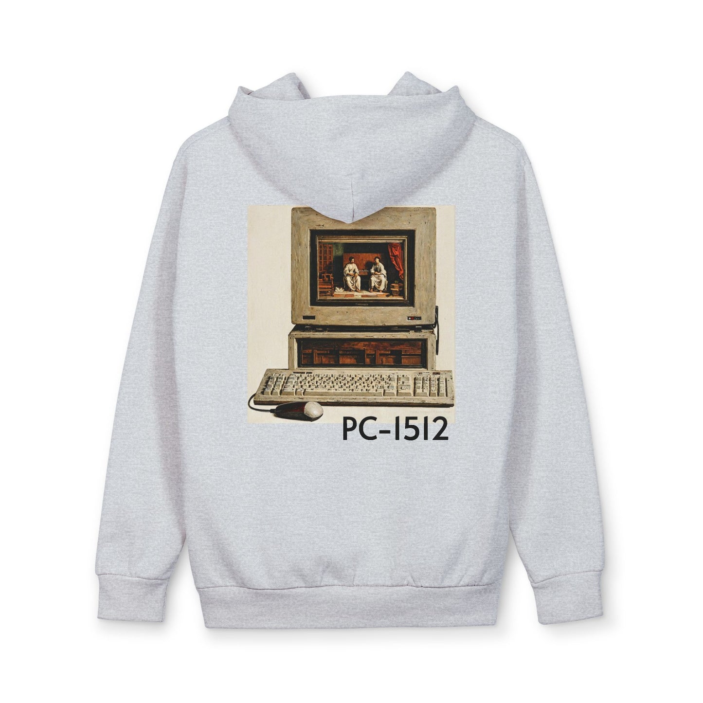 Retro Computer Hoodie — Vintage PC-1512 Graphic Pullover