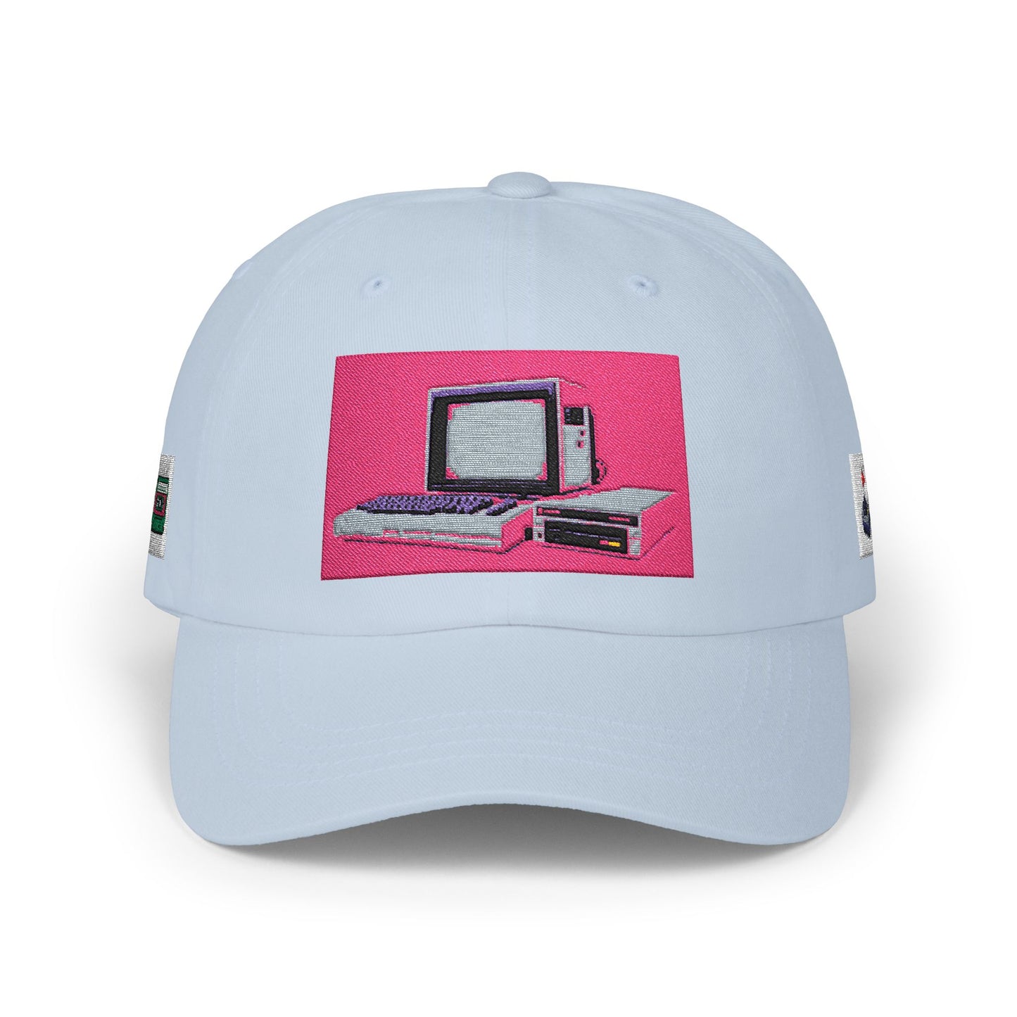Game Controller Themed Computer Cap with Retro Red Winged Snake Logo - Vintage Athletic Baseball Hat