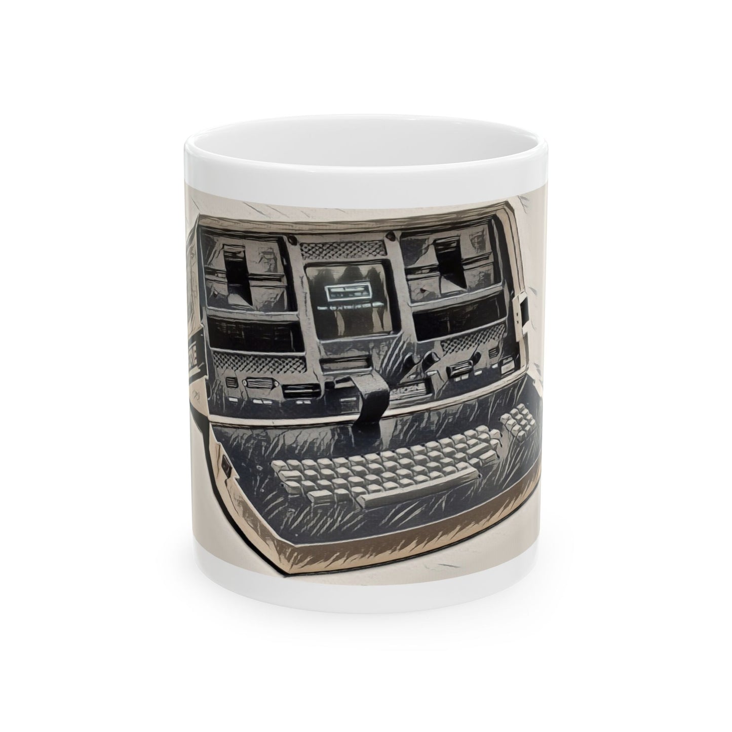 Vintage Computer Ceramic Mug | OSBORNE Computer Ink Art Design | Perfect for Tech Lovers