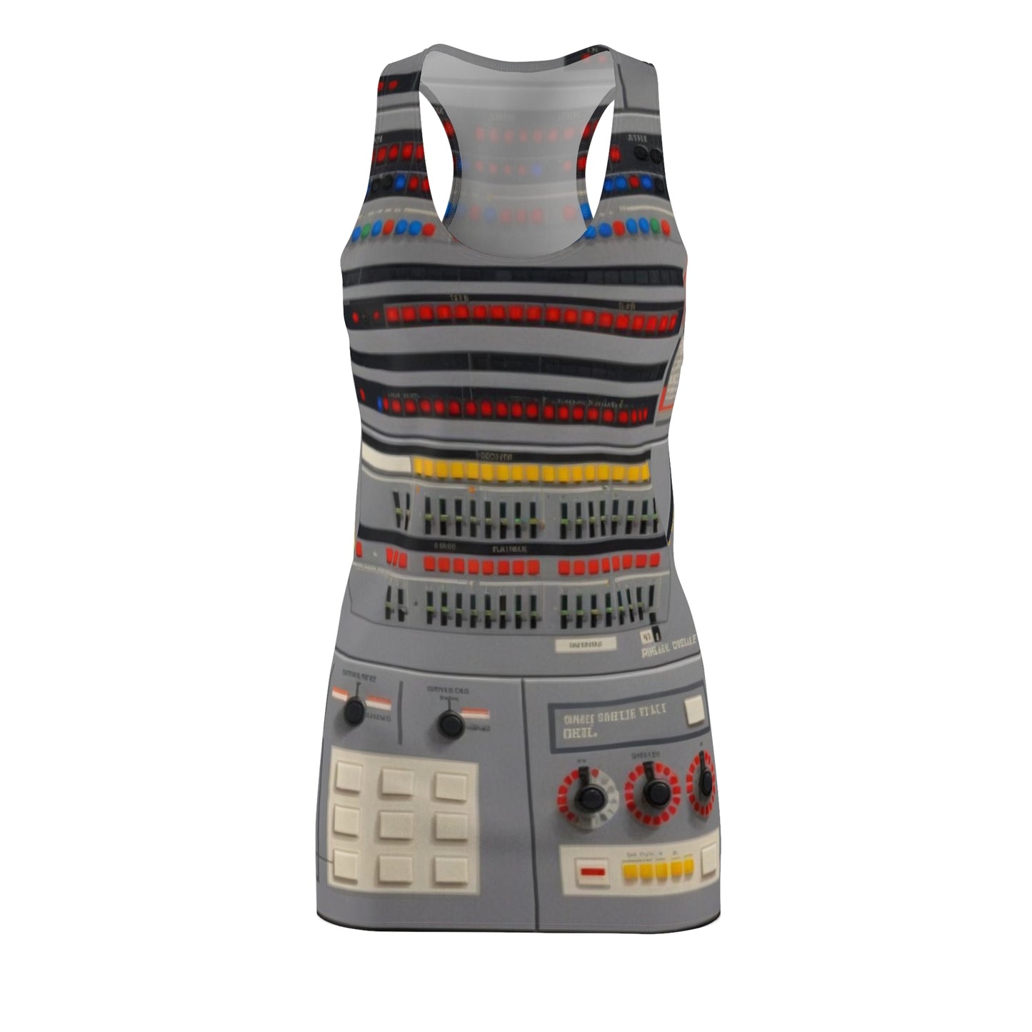 Electrifying Women's Racerback Mainframe Panel Dress, Tech Lover Dress, Fun Party Dress, Summer Vibes Dress, Festival Outfit, Unique Gift
