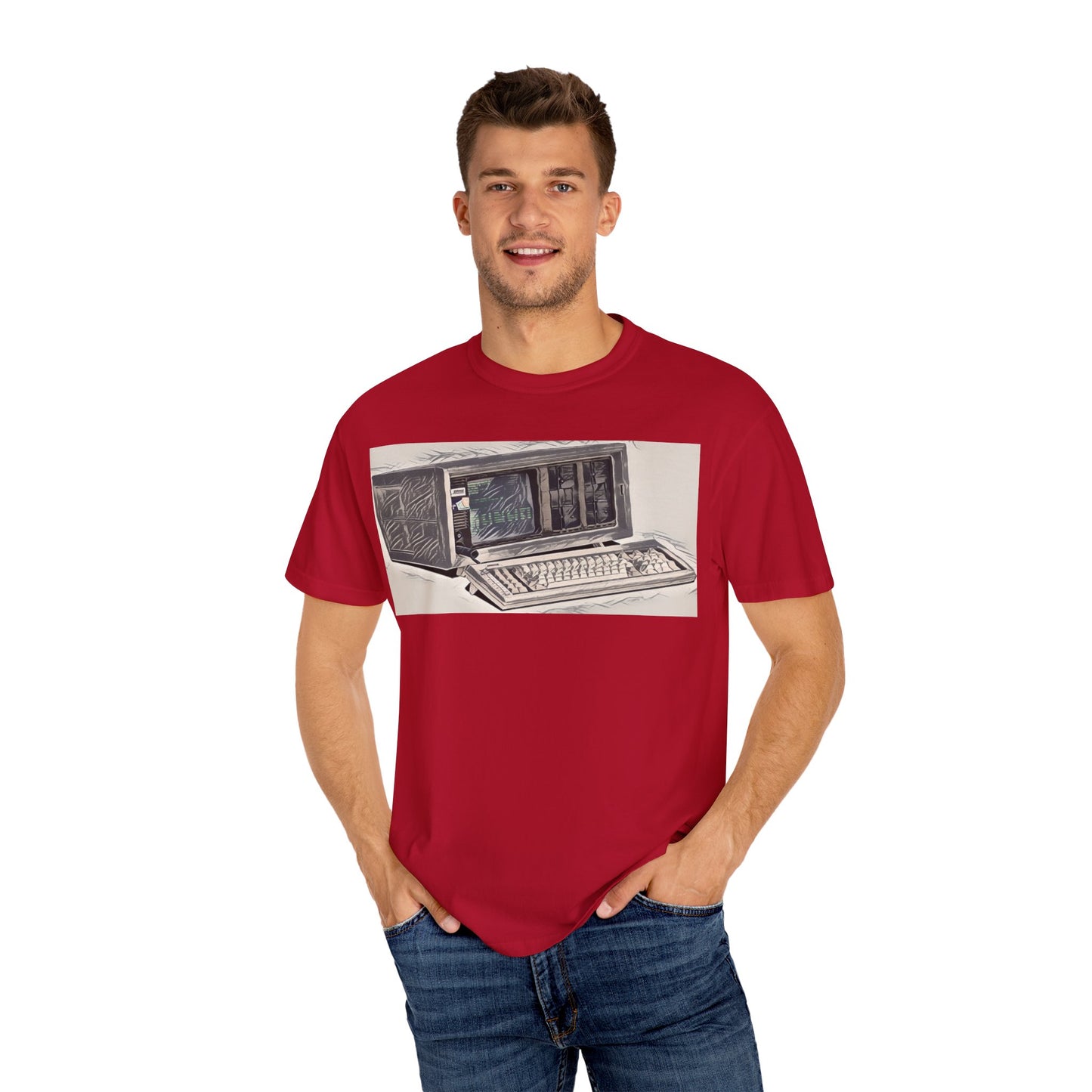 Classic Luggable PC T-Shirt - Ink Art Monochrome